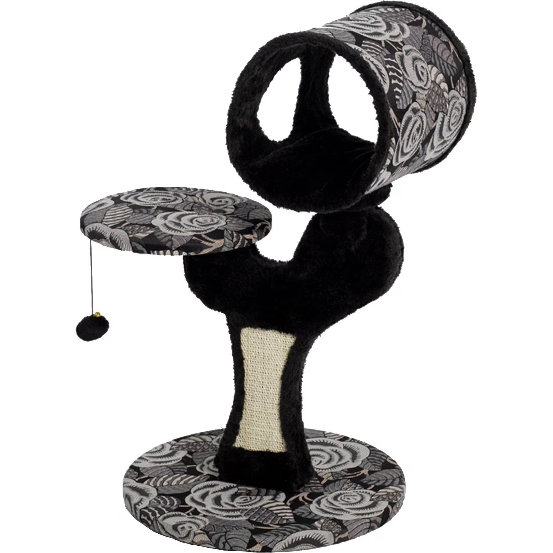 MidWest MidWest Feline Nuvo Salvador 30.75-in Faux Fur Cat Tree, Black Floral