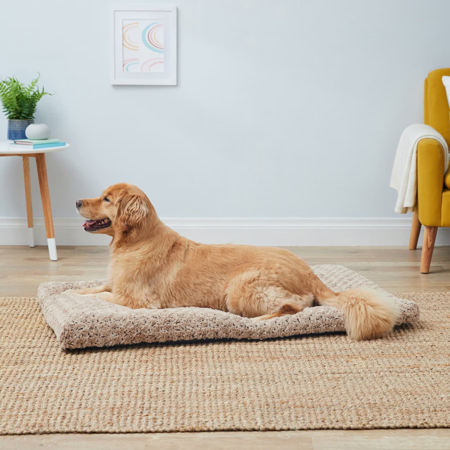 MidWest MidWest Quiet Time Ombre Swirl Dog Crate Mat, Taupe, 48-in