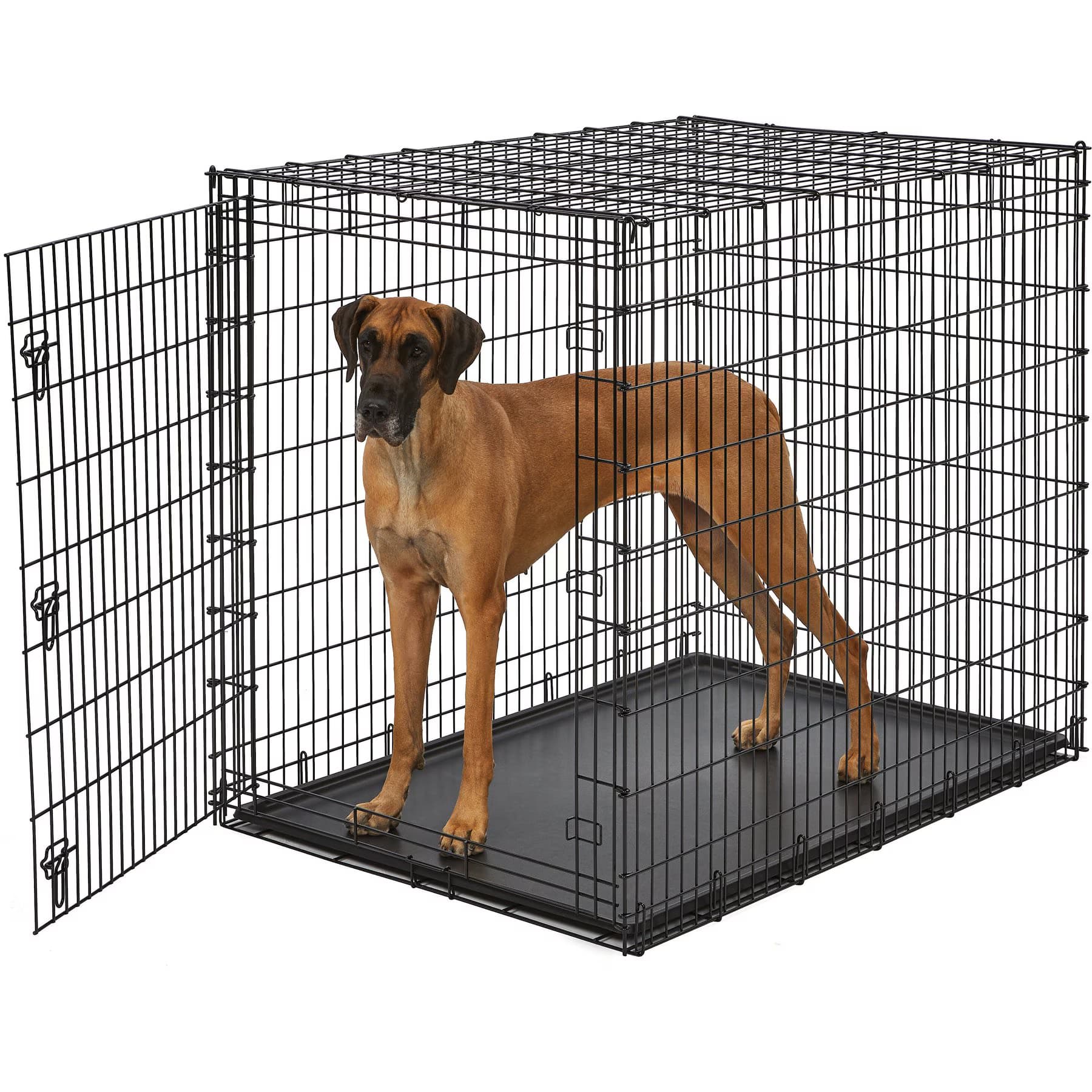 MidWest MidWest Solution Series XX-Large Heavy Duty Single Door Wire Dog Crate, 54-in L x 37-in W x 45-in H