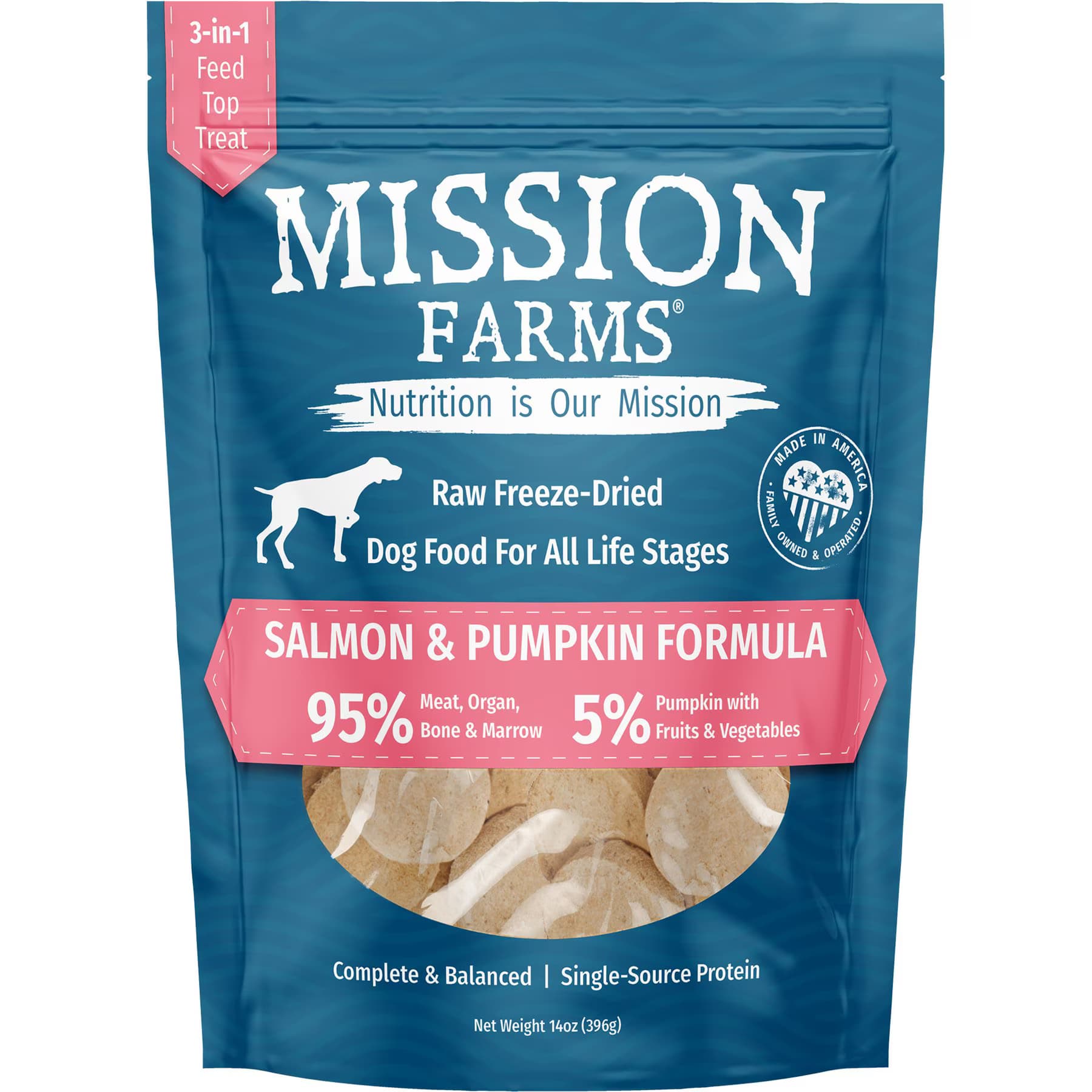 Mission Farms Mission Farms Wild-Caught Salmon & Pumpkin Adult Freeze-Dried Dog Food