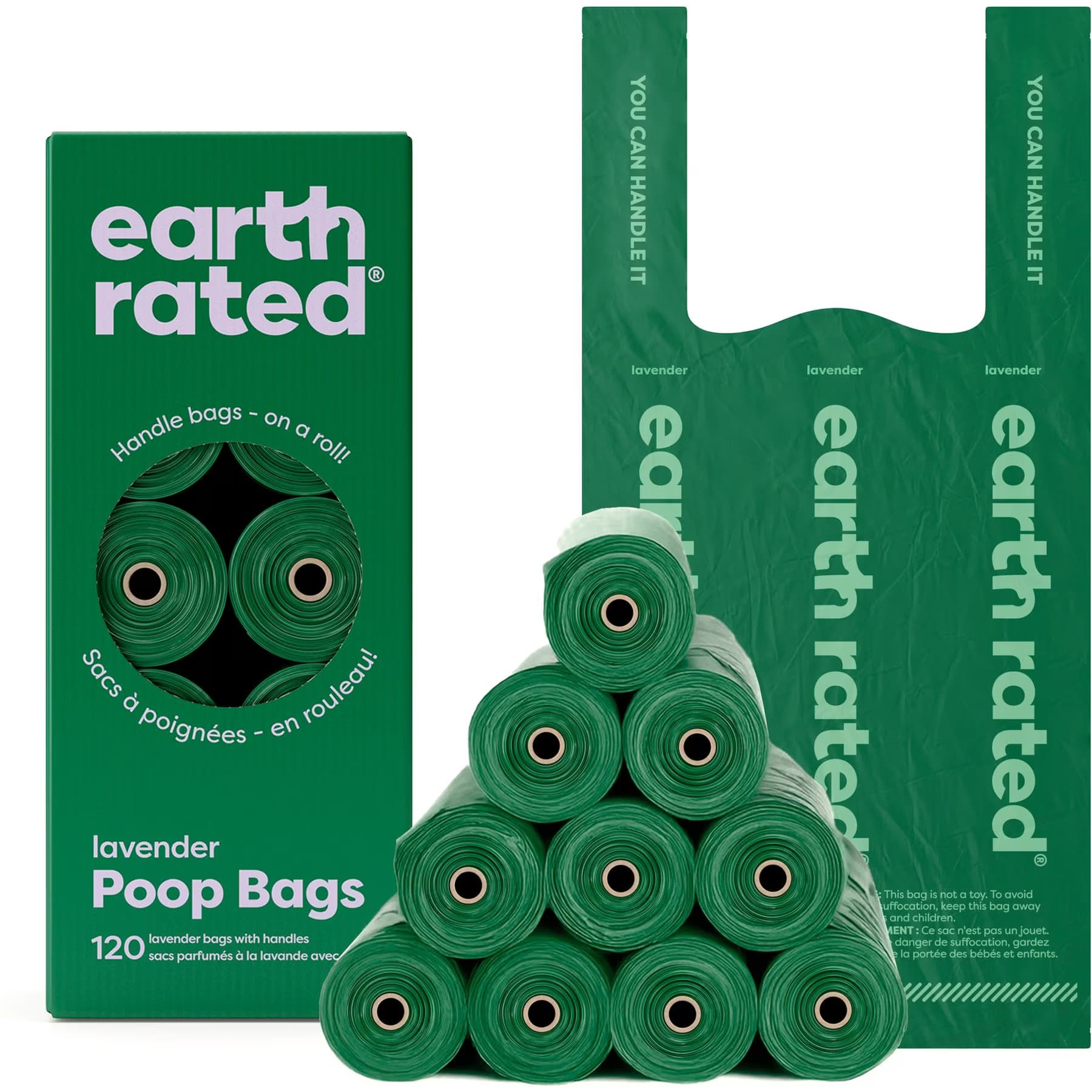 Earth Rated Earth Rated Dog & Cat Waste Removal Bags with Handle, Lavender