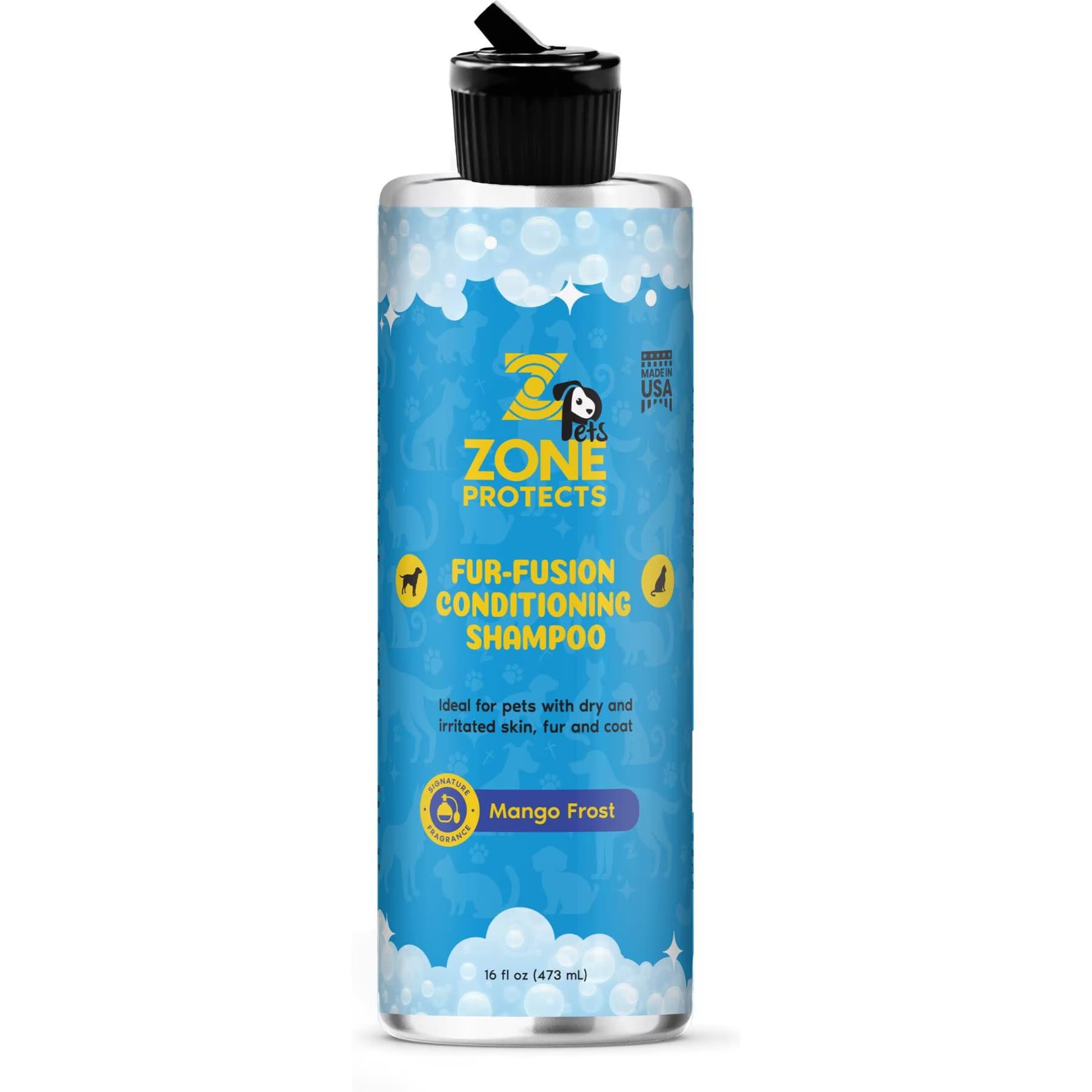 Zone Protects Zone Protects Pets Fur-Fusion Conditioning Shampoo, Mango Frost, 16-fl oz bottle