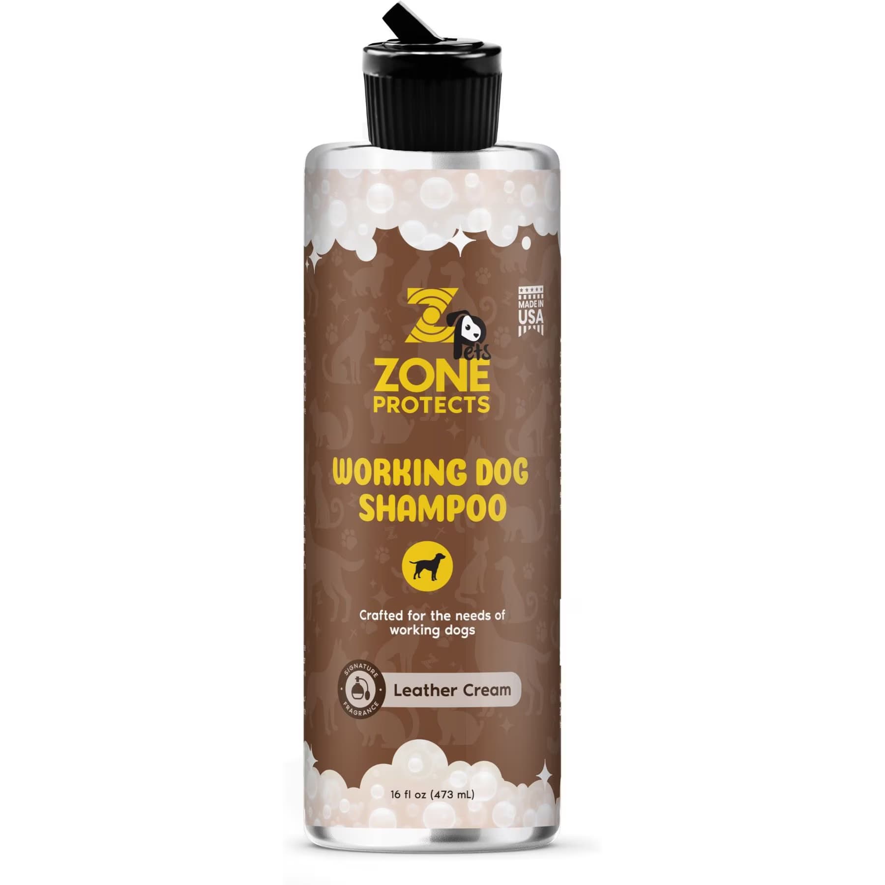 Zone Protects Zone Protects Pets Working Dog Shampoo, Leather Cream Scent, 16-fl oz bottle