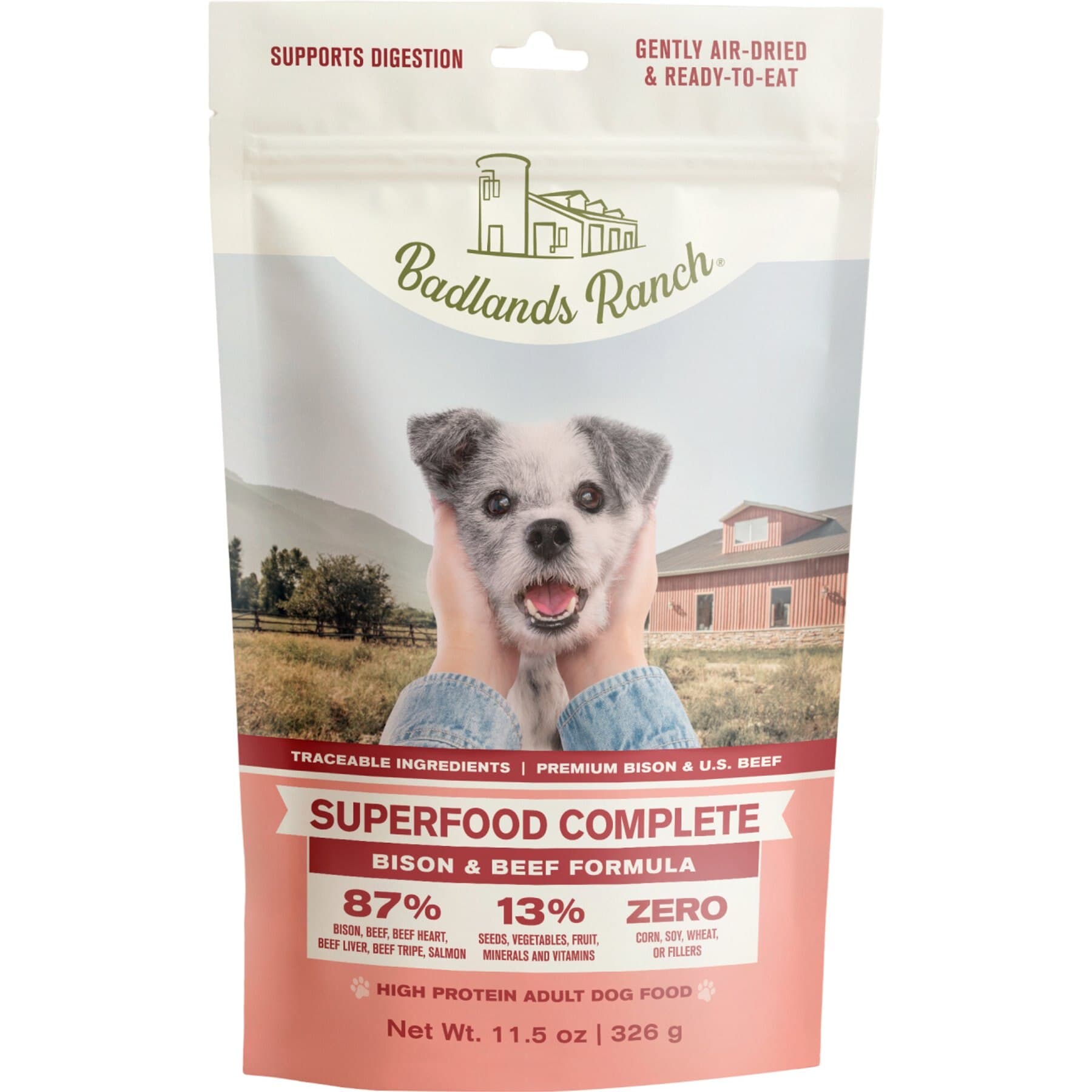 Badlands Ranch Superfood Complete Beef & Bison Grain-Free Air-Dried Dog Food, 128-oz bundle — view 3