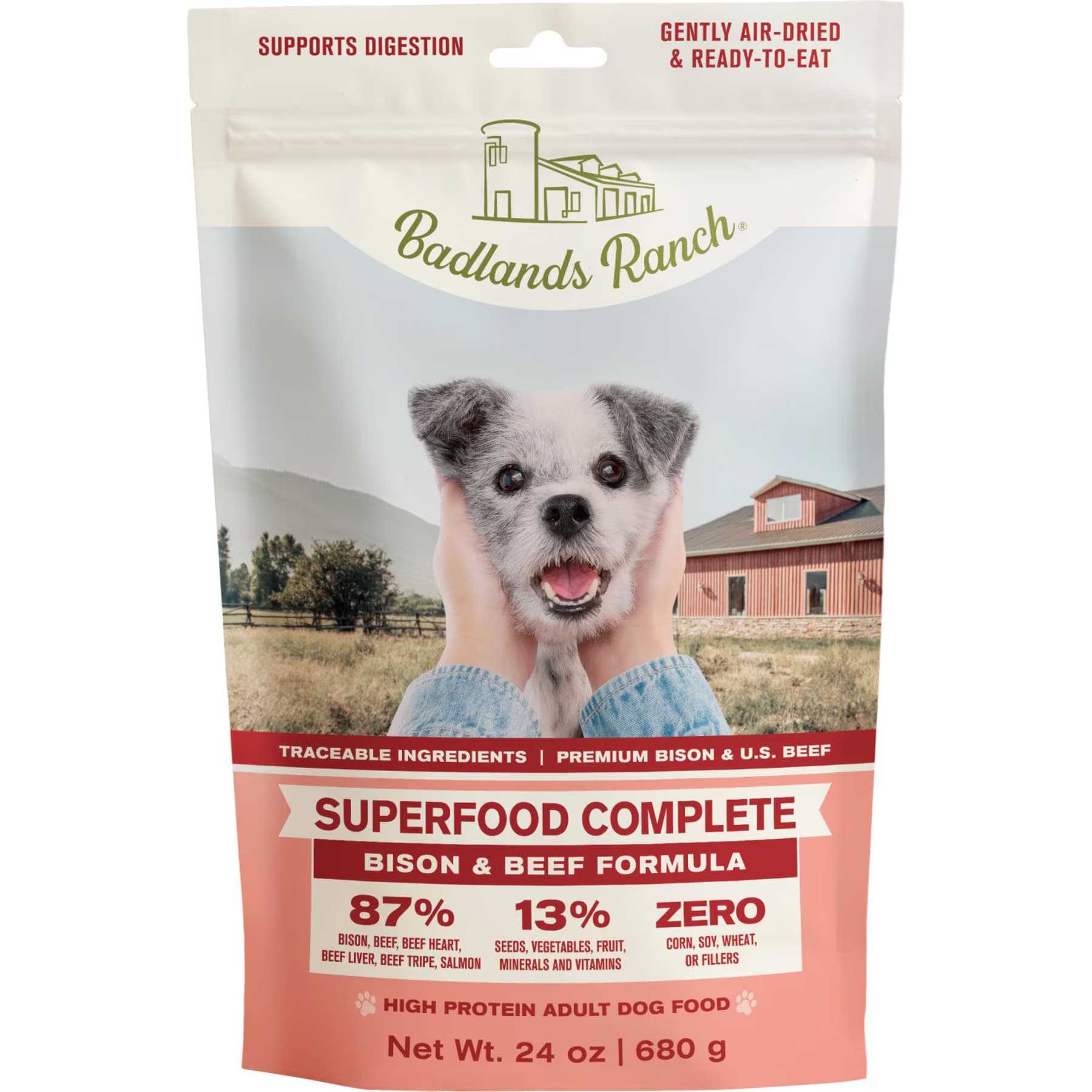 Badlands Ranch Superfood Complete Beef & Bison Grain-Free Air-Dried Dog Food, 128-oz bundle — view 5