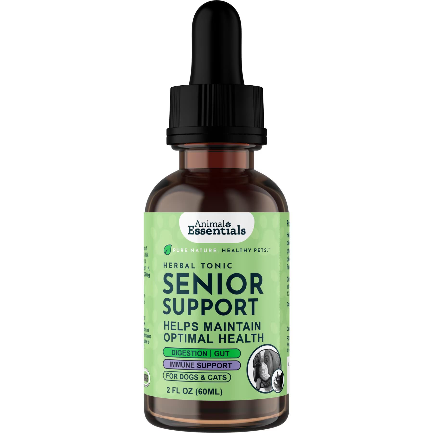 Animal Essentials Animal Essentials Senior Support Herbal Formula Dog & Cat Supplement, 2-fl oz bottle