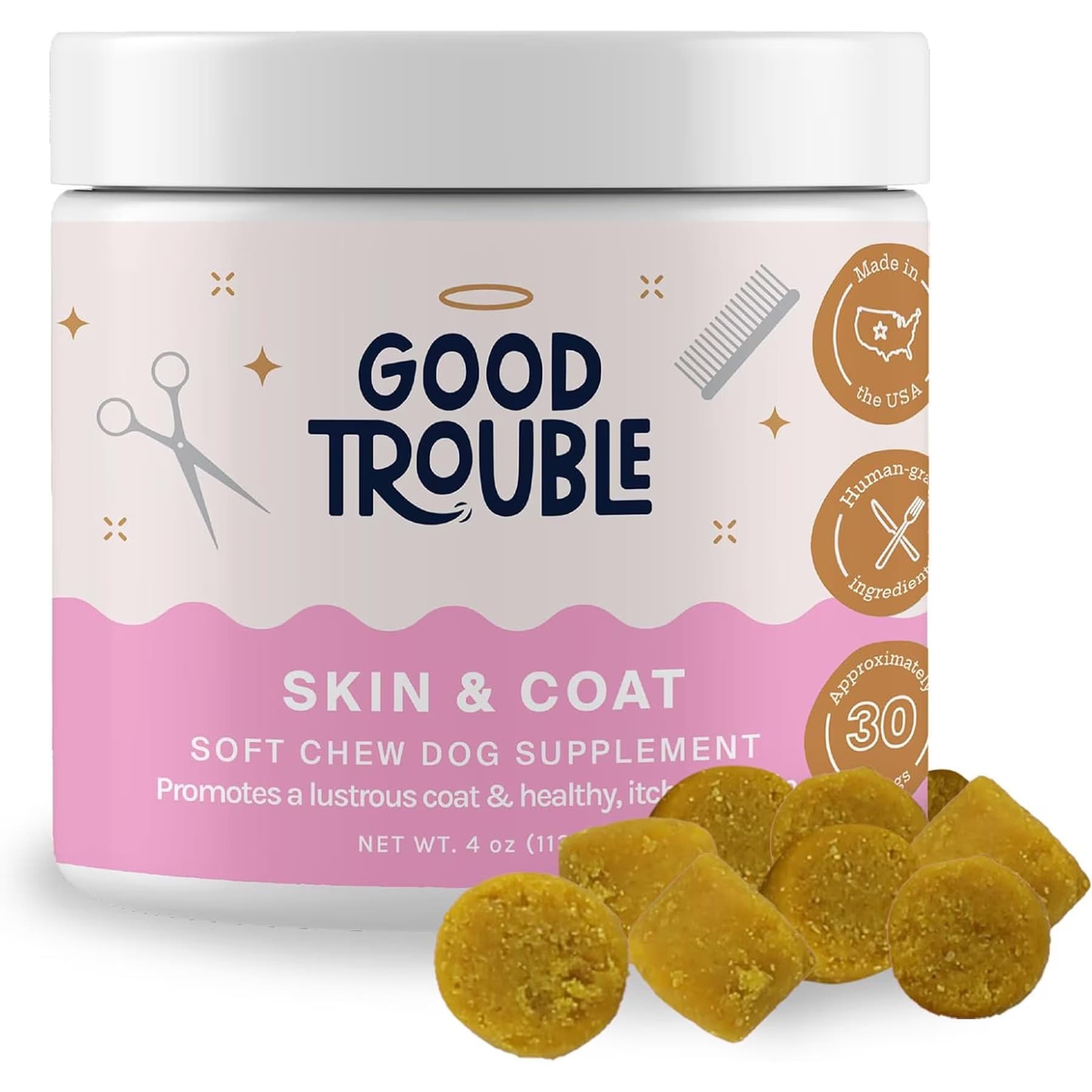 Good Trouble Good Trouble Skin & Coat Chew Supplement for Dogs