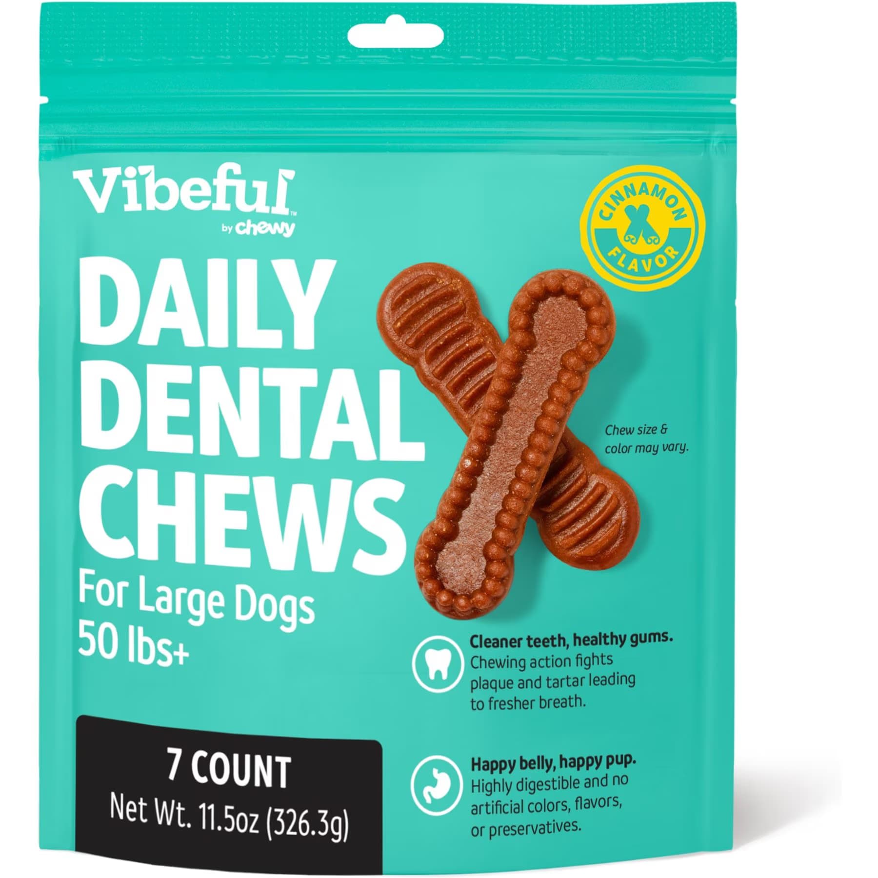Vibeful Large Daily Dental Chews for Dogs, Cinnamon Flavor — view 5