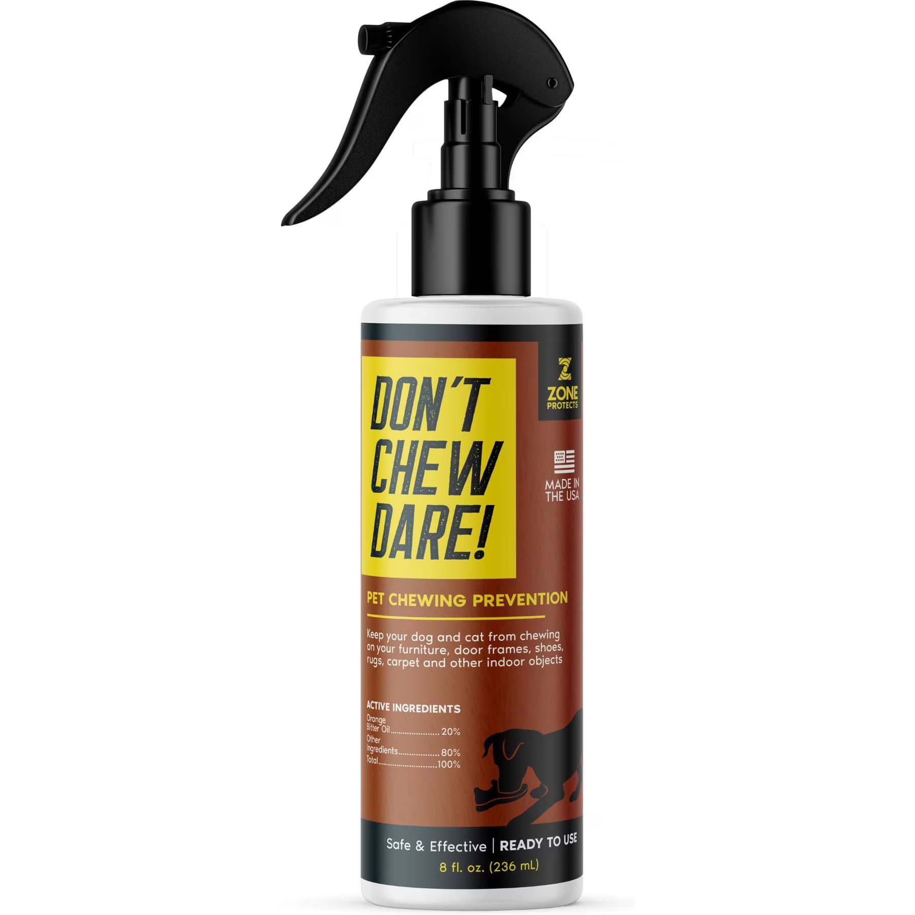 Zone Protects Zone Protects Don’t Chew Dare Chewing Deterrent Dog Spray, 8-fl oz bottle