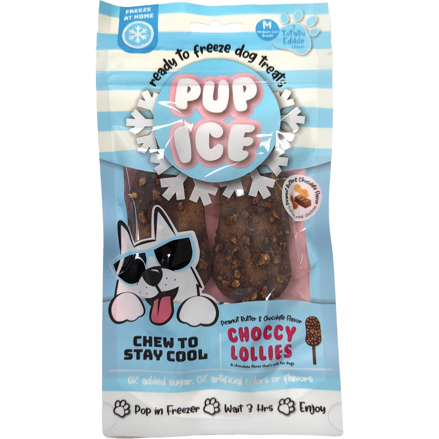 Pup Ice Pup Ice Choccy Lollies Peanut Butter & Chocolate Dog Chew Treat