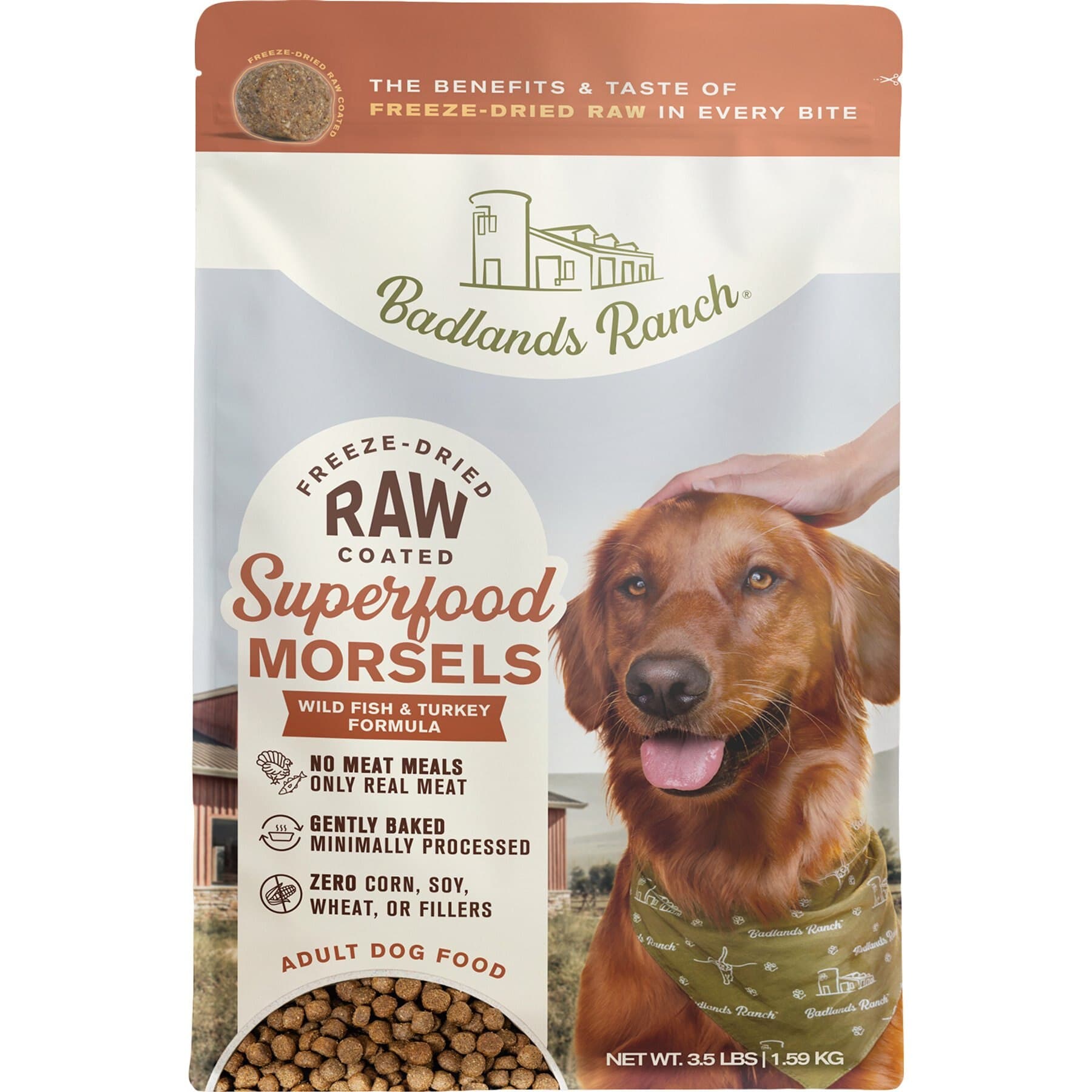 Badlands Ranch Superfood Complete Raw Coated Morsels Wild Fish Dry Dog Food — view 3