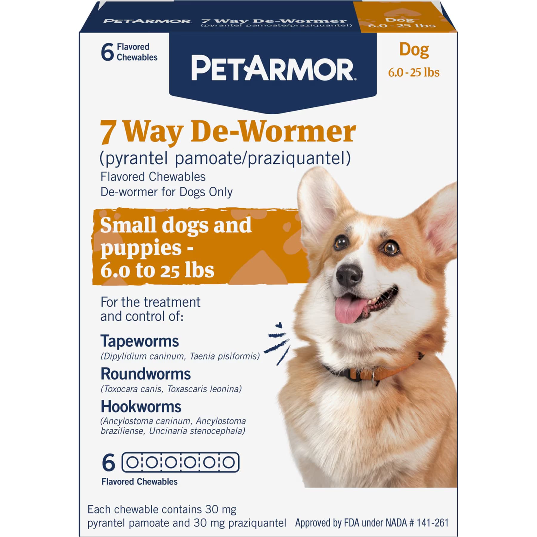PetArmor 7 Way Dewormer for Hookworms, Roundworms & Tapeworms for Small Breed Dogs — view 2