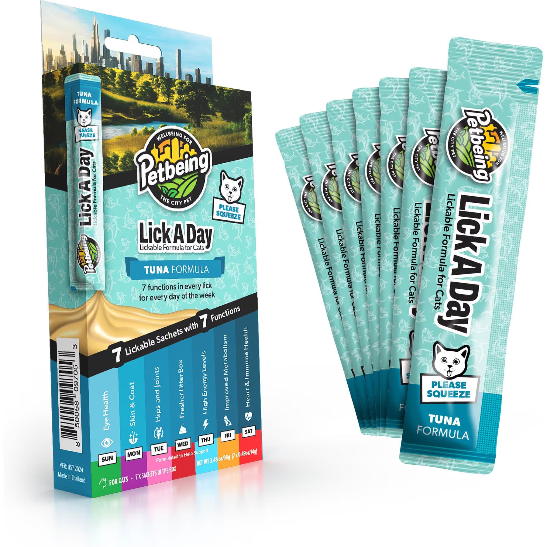 PetBeing PetBeing Lick a Day 7-in-1 Functions Lickable Tuna Puree Supplement for Cats