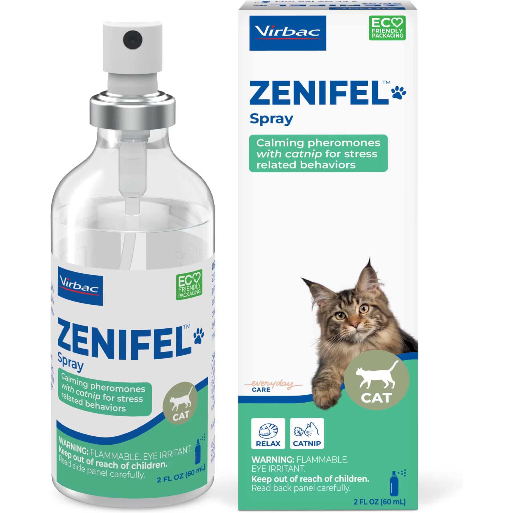Virbac Virbac ZENIFEL Calming Spray for Cats, 60-mL bottle