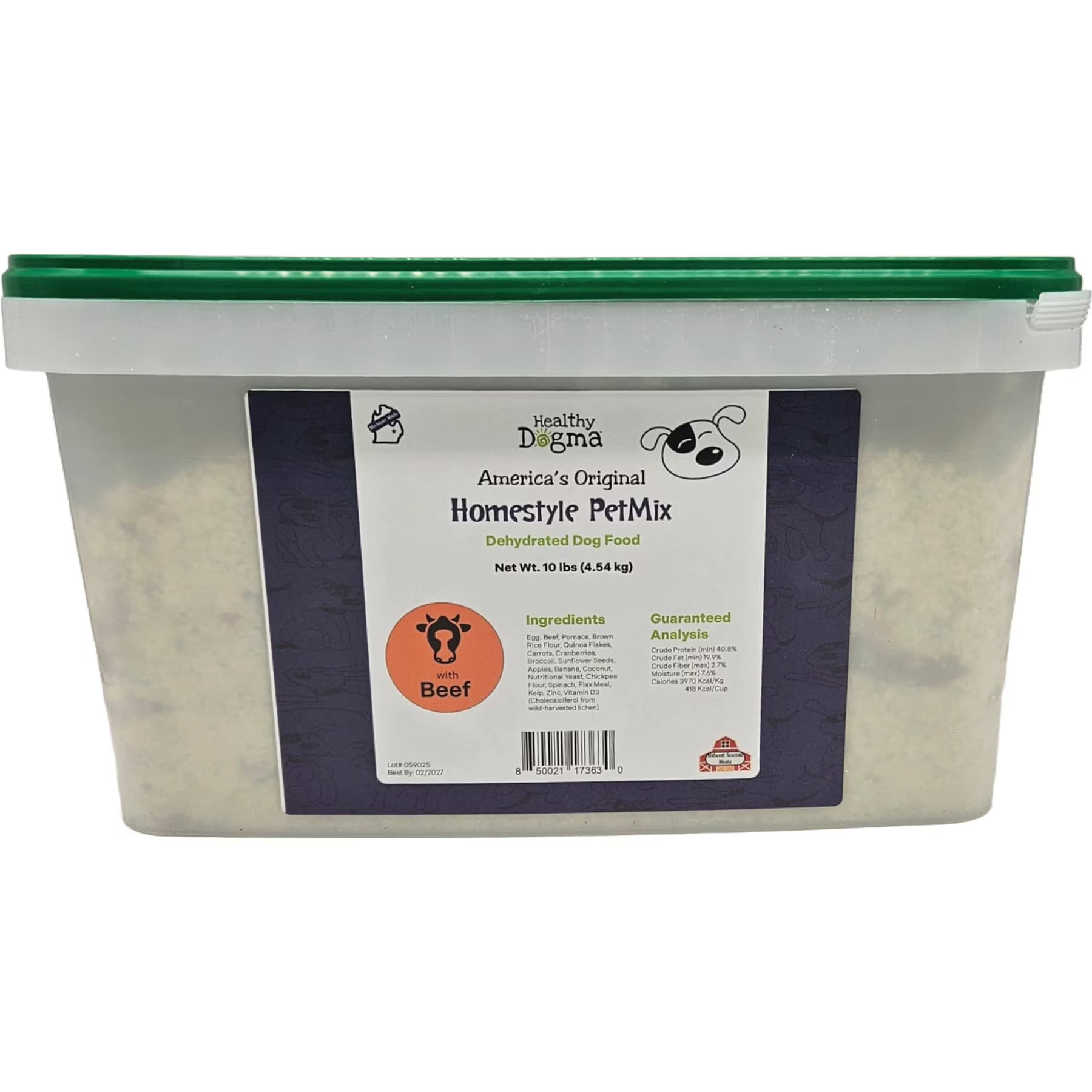 Healthy Dogma Healthy Dogma Homestyle PetMix Beef Dehydrated Dog Food, 10-lb bucket
