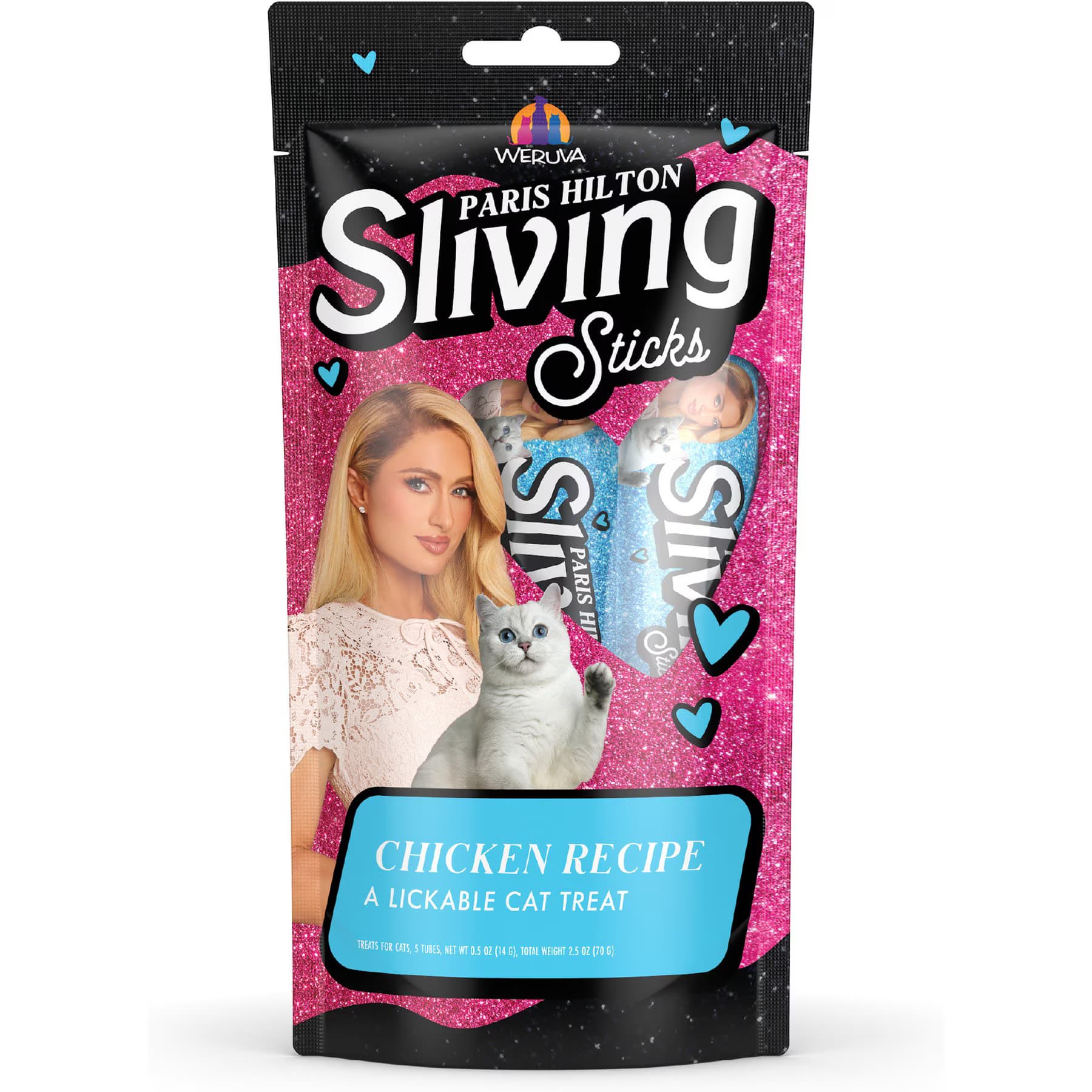 Pamper Like Paris Pamper Like Paris Sliving Sticks Chicken Cat Lickable Treats, 0.5-oz sachet