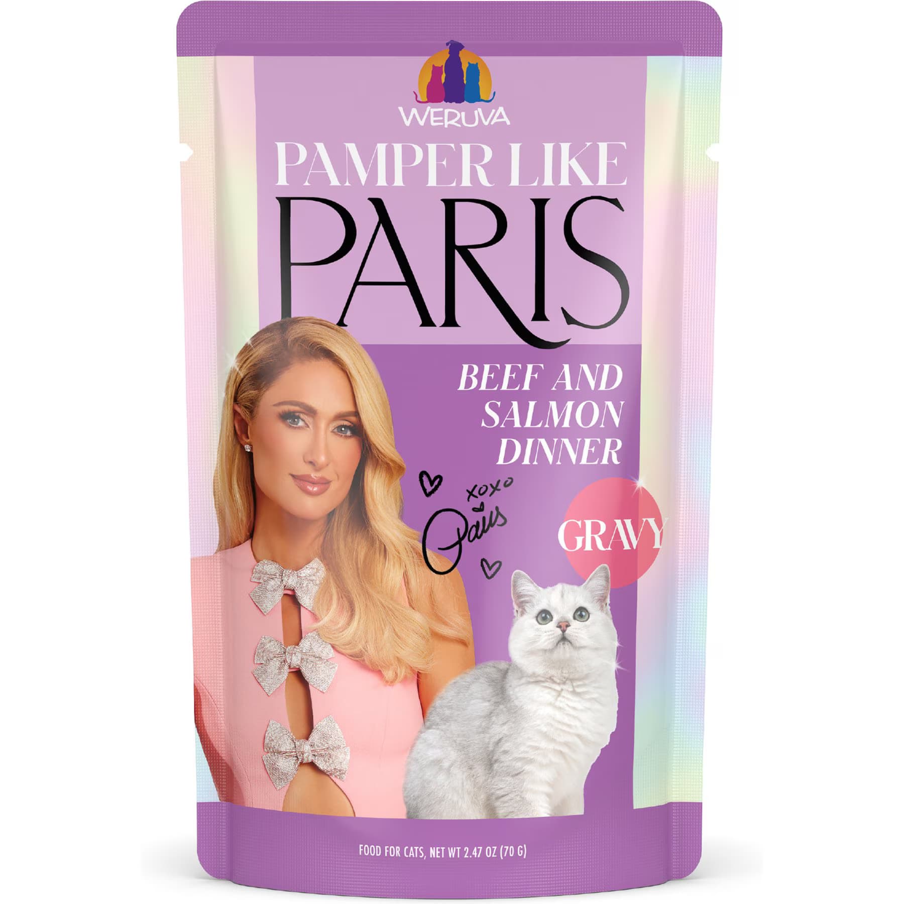 Pamper Like Paris Pamper Like Paris Beef & Salmon Dinner in Gravy Grain-Free Shredded Wet Cat Food