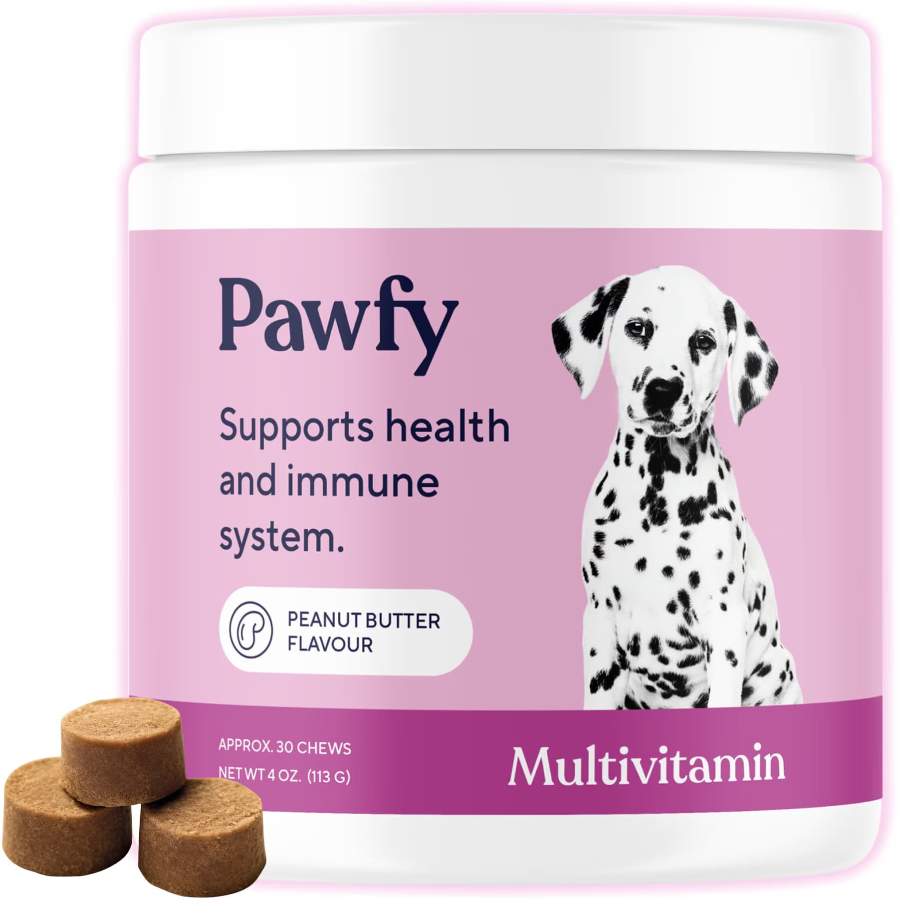 Pawfy Multivitamin Peanut Butter Flavor Supplement for Dogs — view 3