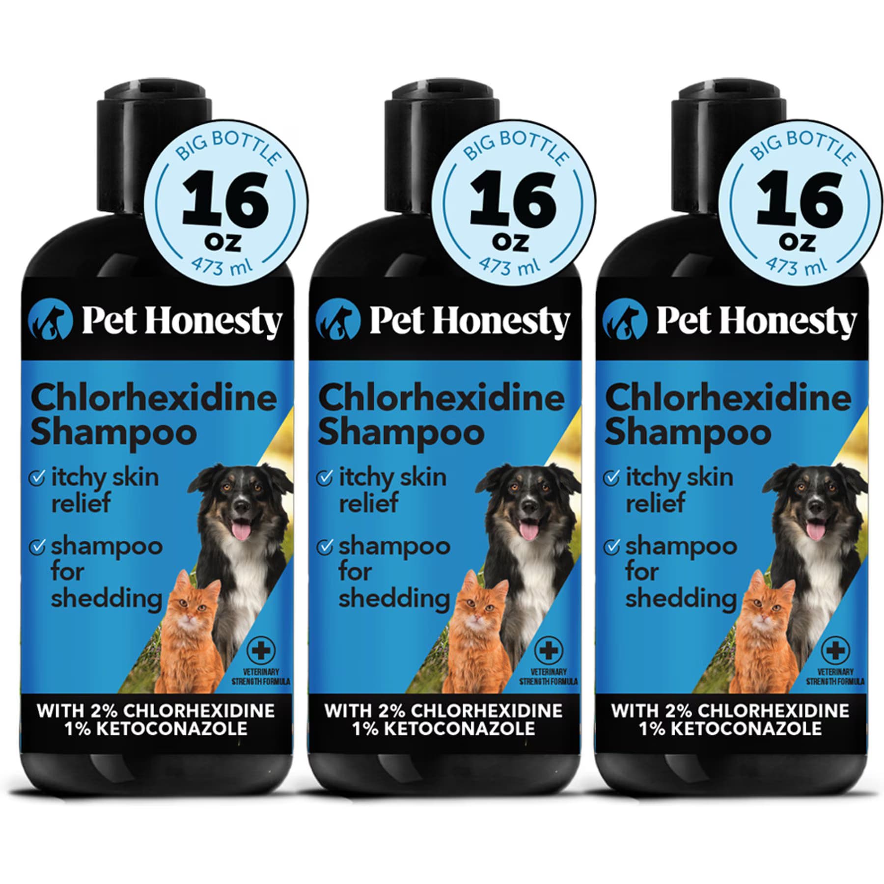 Pet Honesty Chlorhexidine Antibacterial Itchy Skin, Allergy Relief & Sensitive Skin Dog Shampoo, 16-fl oz bottle — view 2
