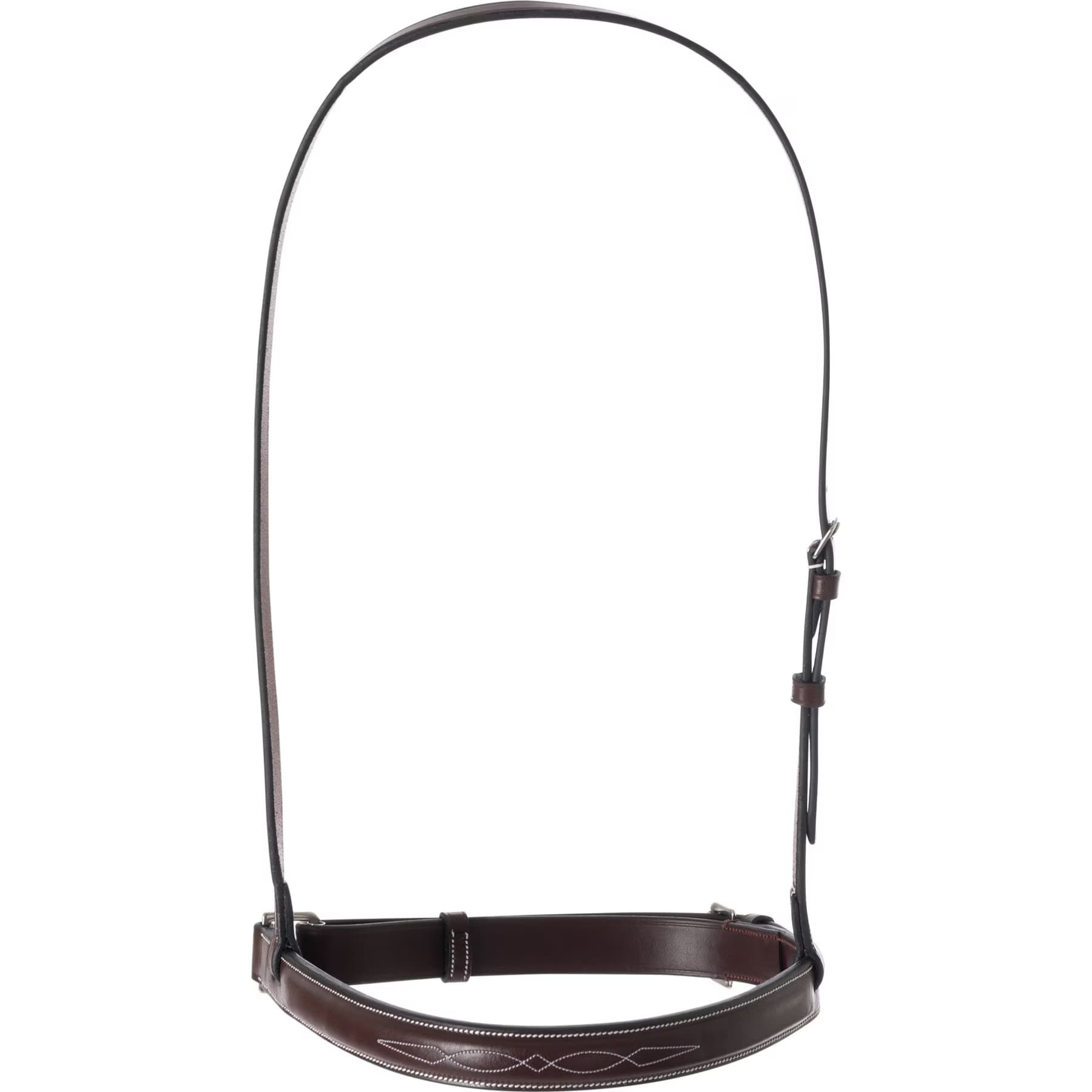 Huntley Equestrian Huntley Equestrian Fancy Stitched Raised Crank Noseband, Australian Nut, Full