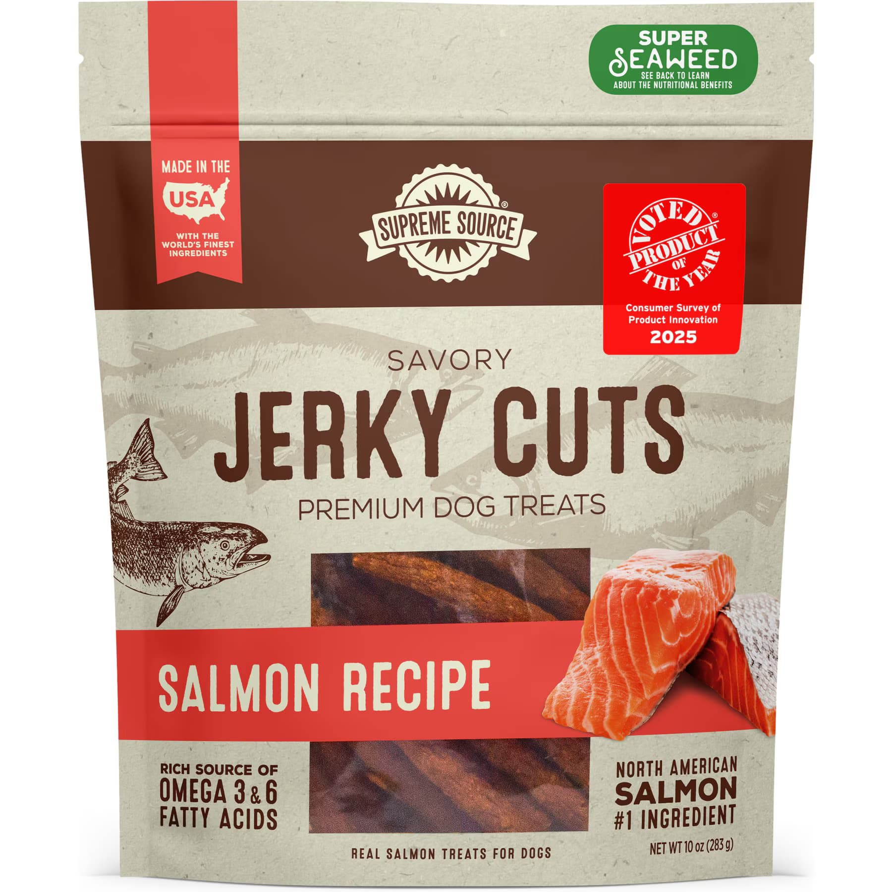 Supreme Source Supreme Source Savory Jerky Cuts Salmon Recipe Jerky Dog Treats
