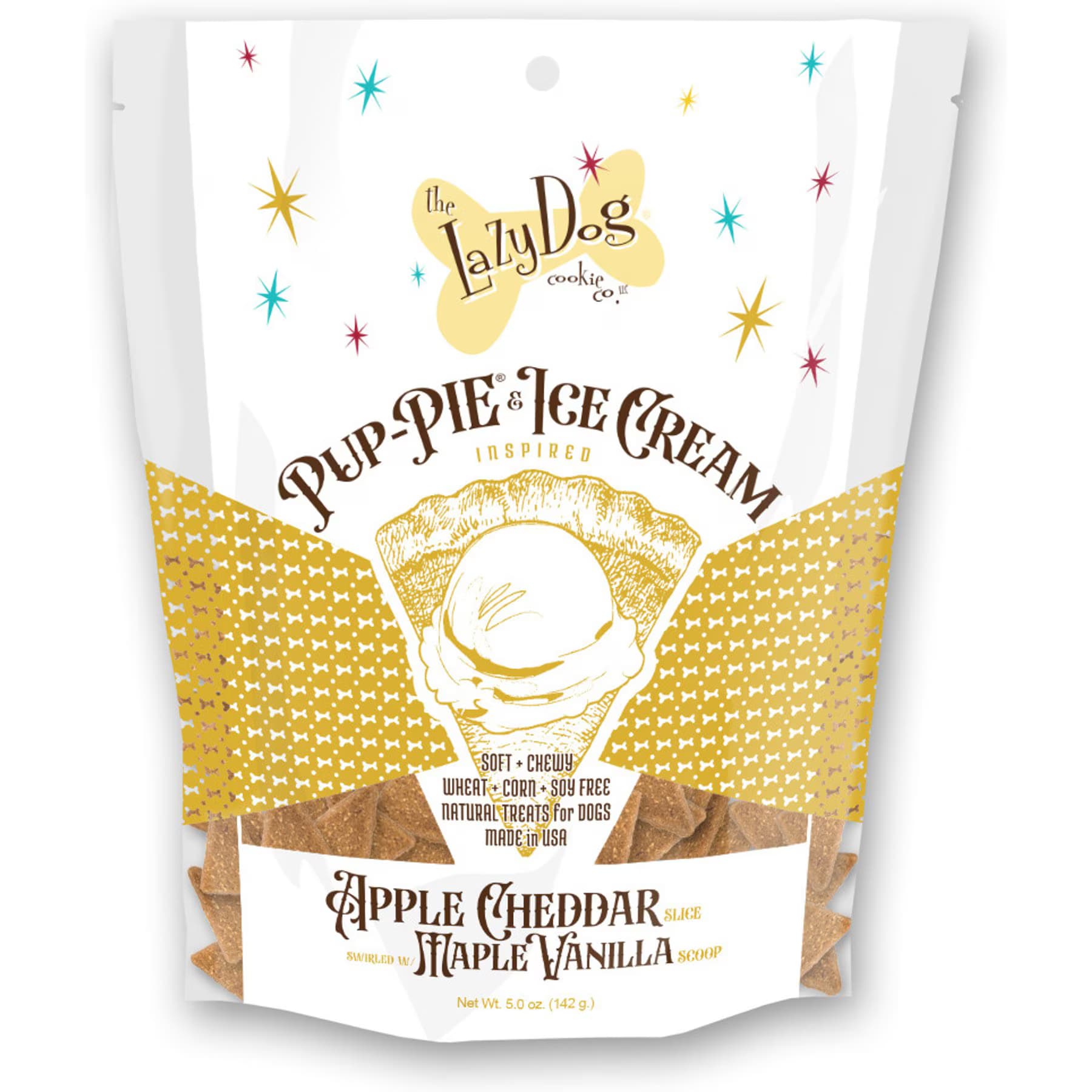 The Lazy Dog Cookie Co. The Lazy Dog Cookie Co. Pup-PIE & Ice Cream Slices Apple Cheddar with Maple & Vanilla Dog Treats