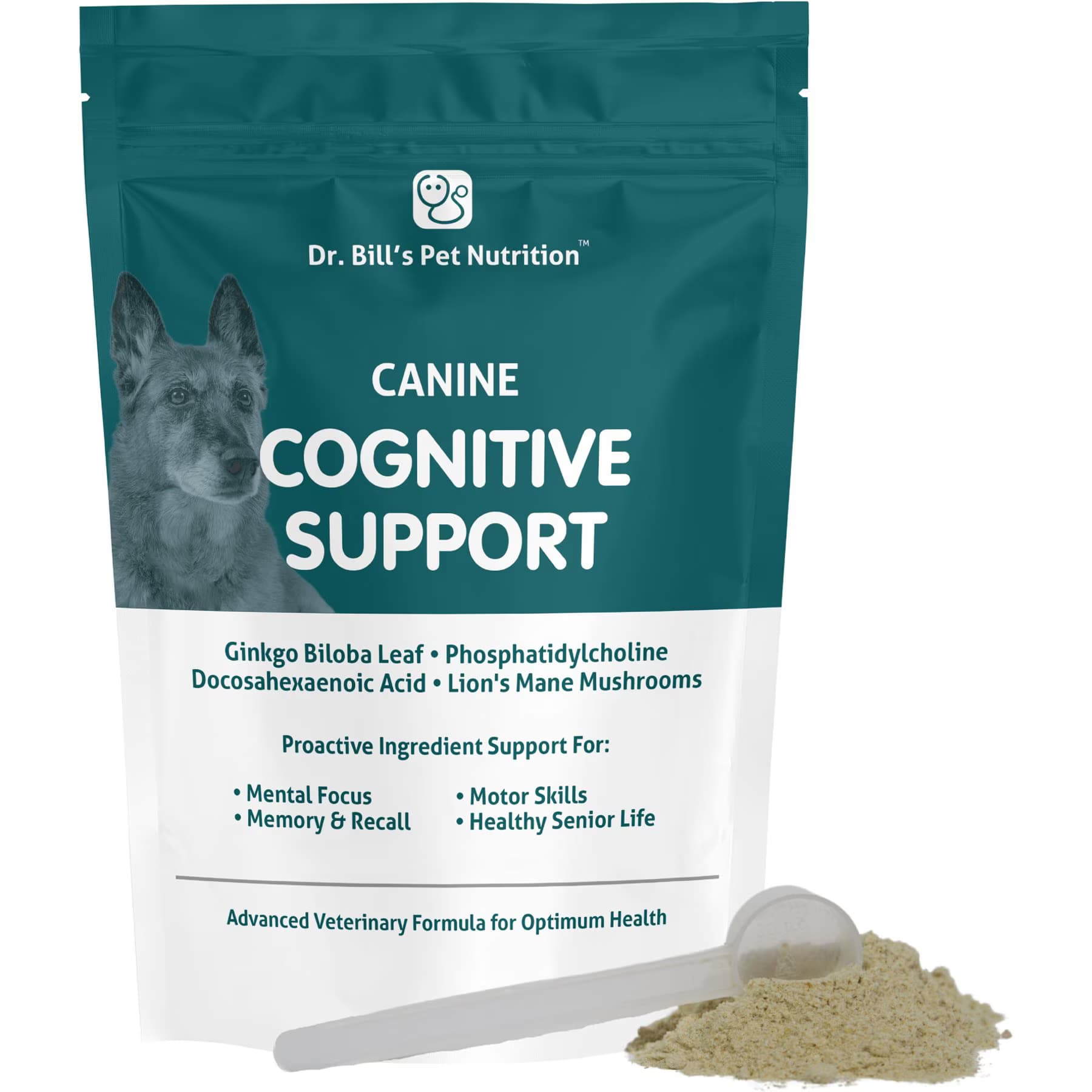 Dr. Bill's Pet Nutrition Dr. Bill’s Pet Nutrition Canine Cognitive Support Brain & Nervous System Senior Dog Supplement Powder, 180-gm pouch