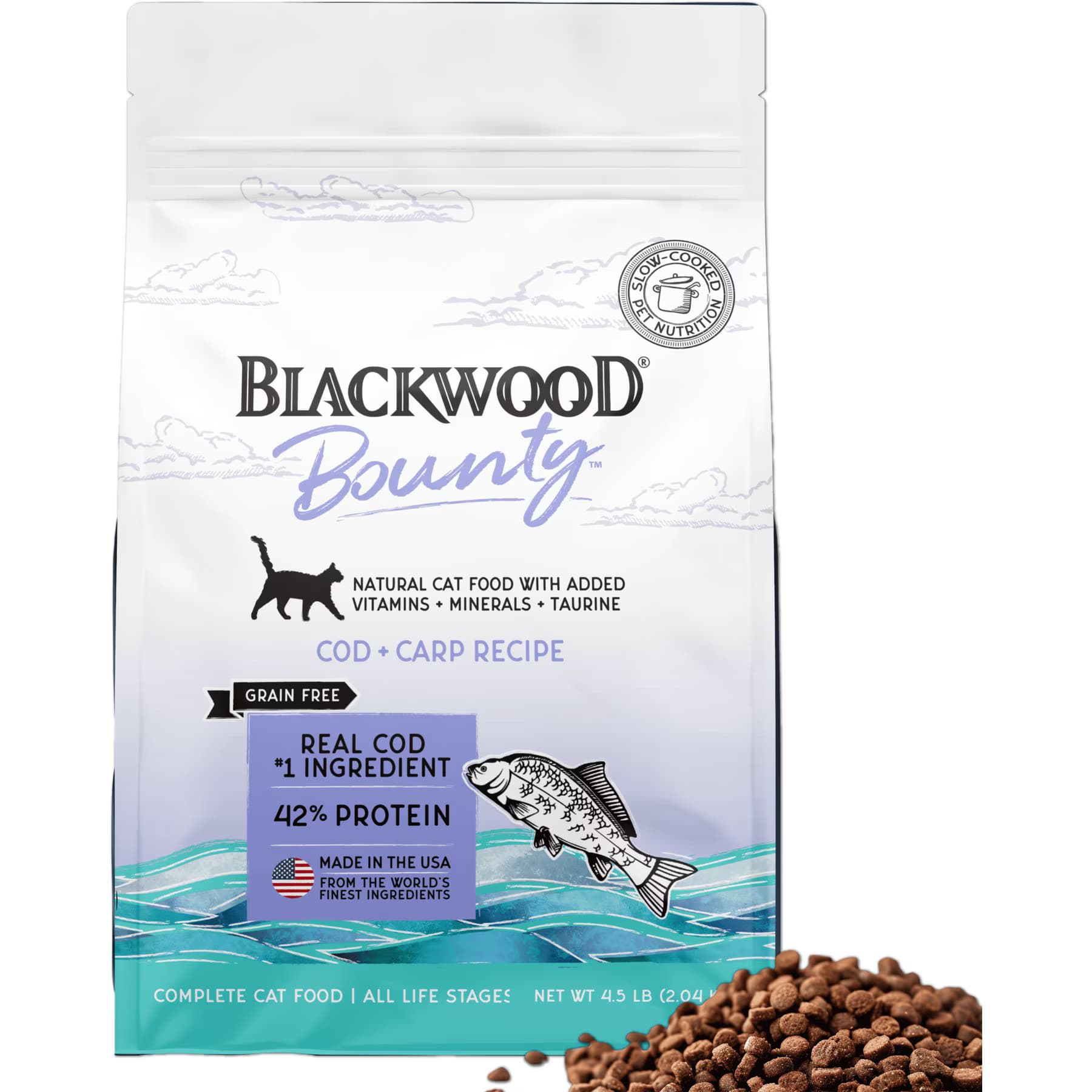 Blackwood Blackwood Bounty Grain-Free Cod & Carp Recipe All Life Stages Dry Cat Food