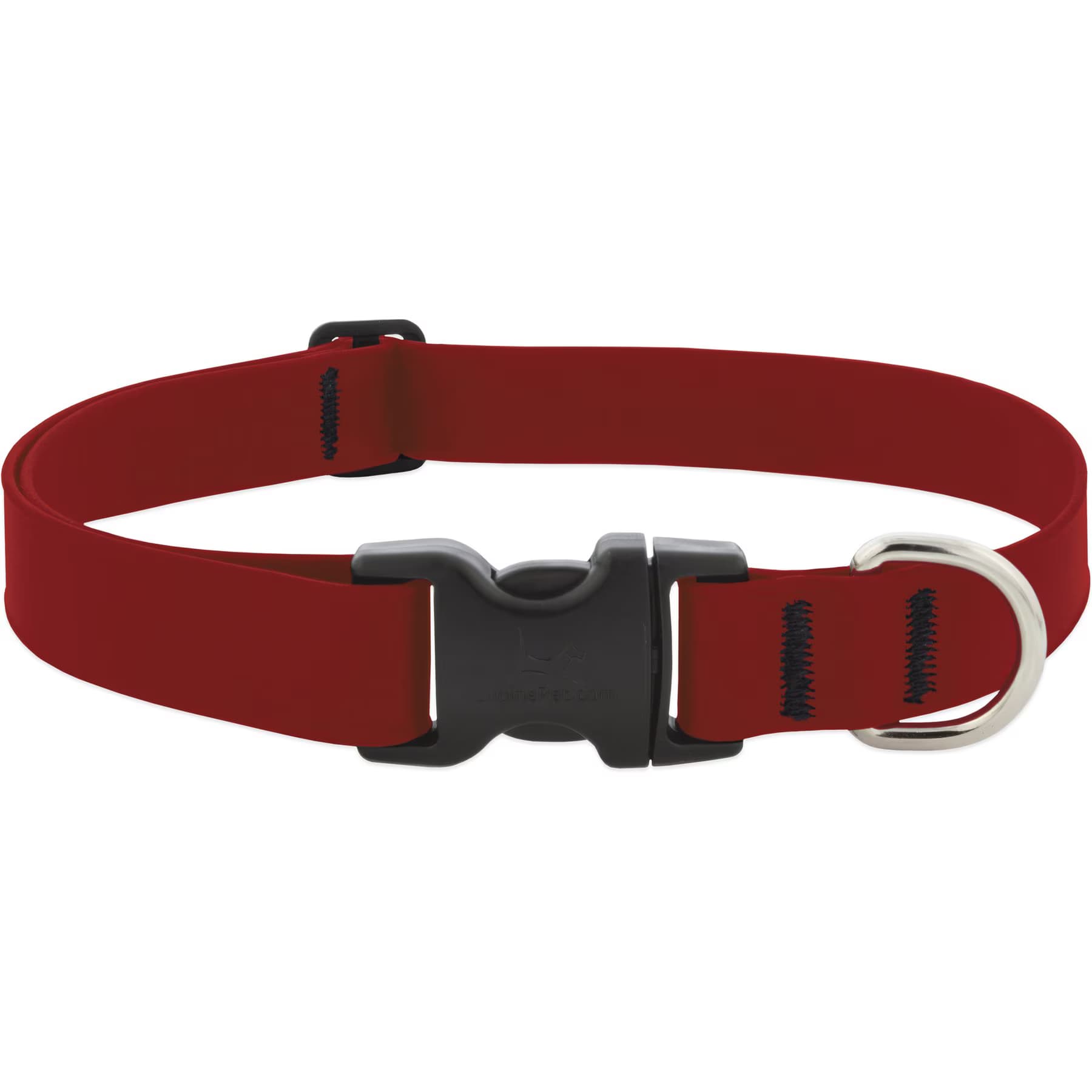 LupinePet Waterproof BioThane Standard Dog Collar, Brick Red, X-Large: 25 to 31-in neck, 1-in wide — view 2