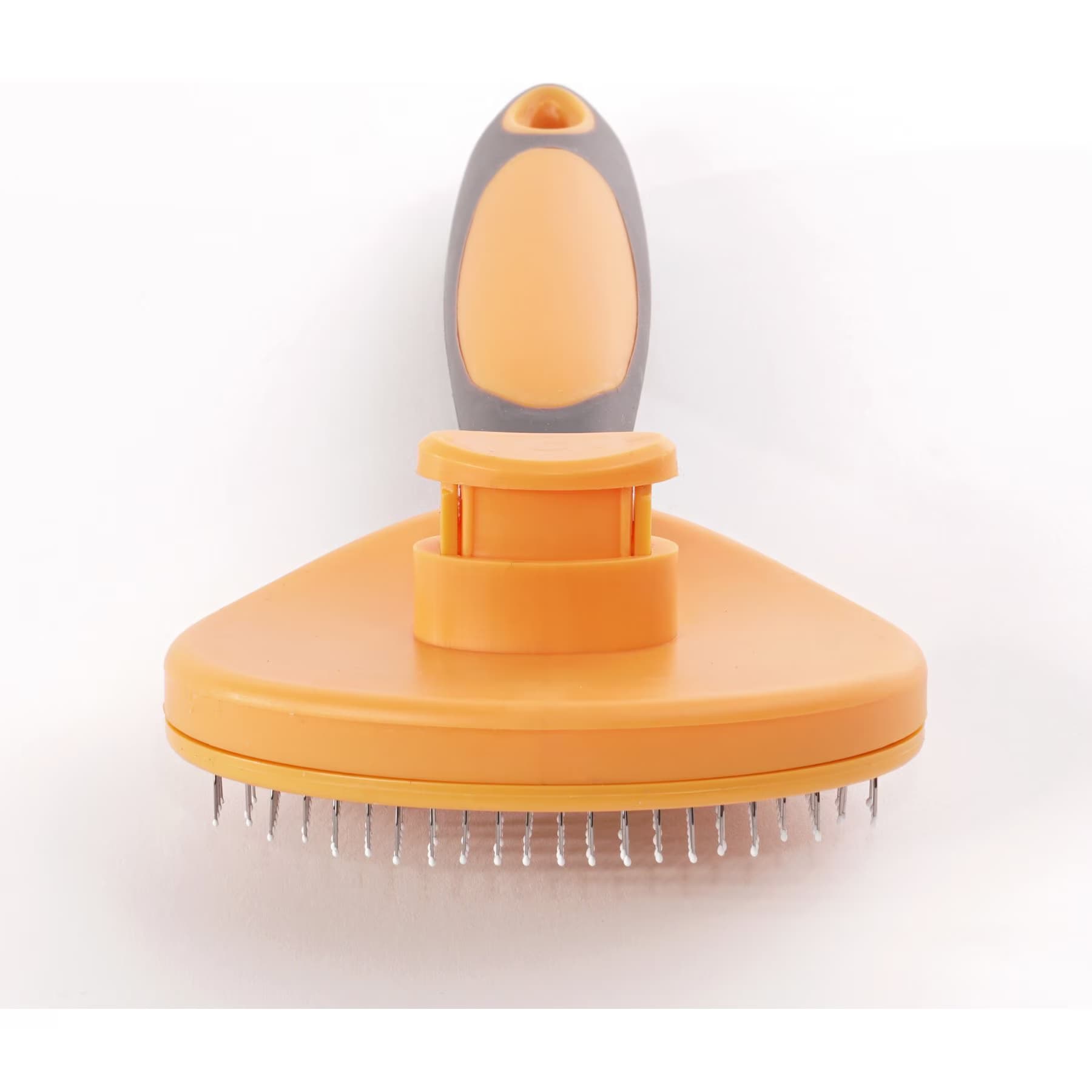 Precious Tails Precious Tails Retractable Dog & Cat Slicker Brush, Gray Orange