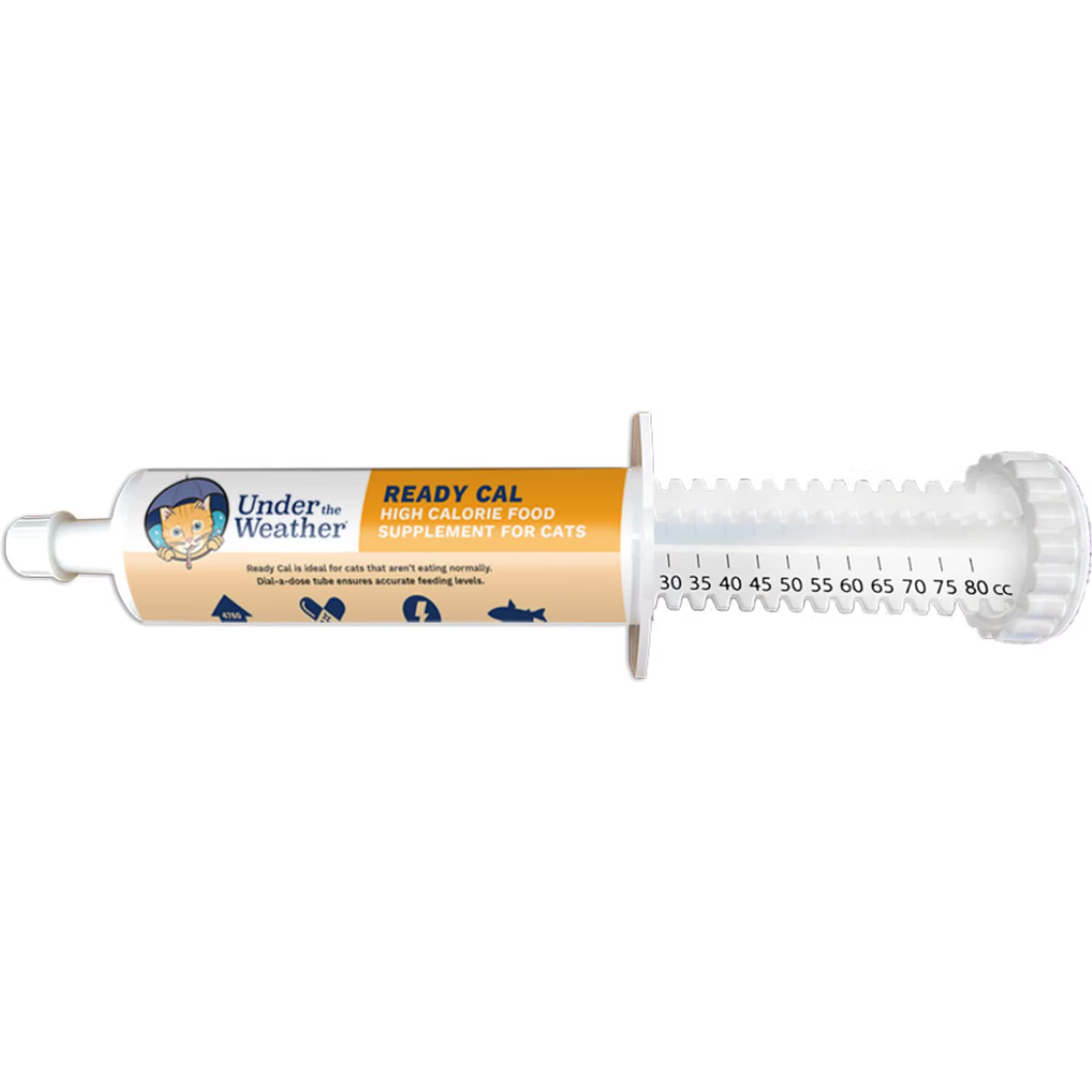 Under the Weather Under the Weather Ready Cal High Calorie Food Nutritional Gel Cat Supplement, 100-cc syringe
