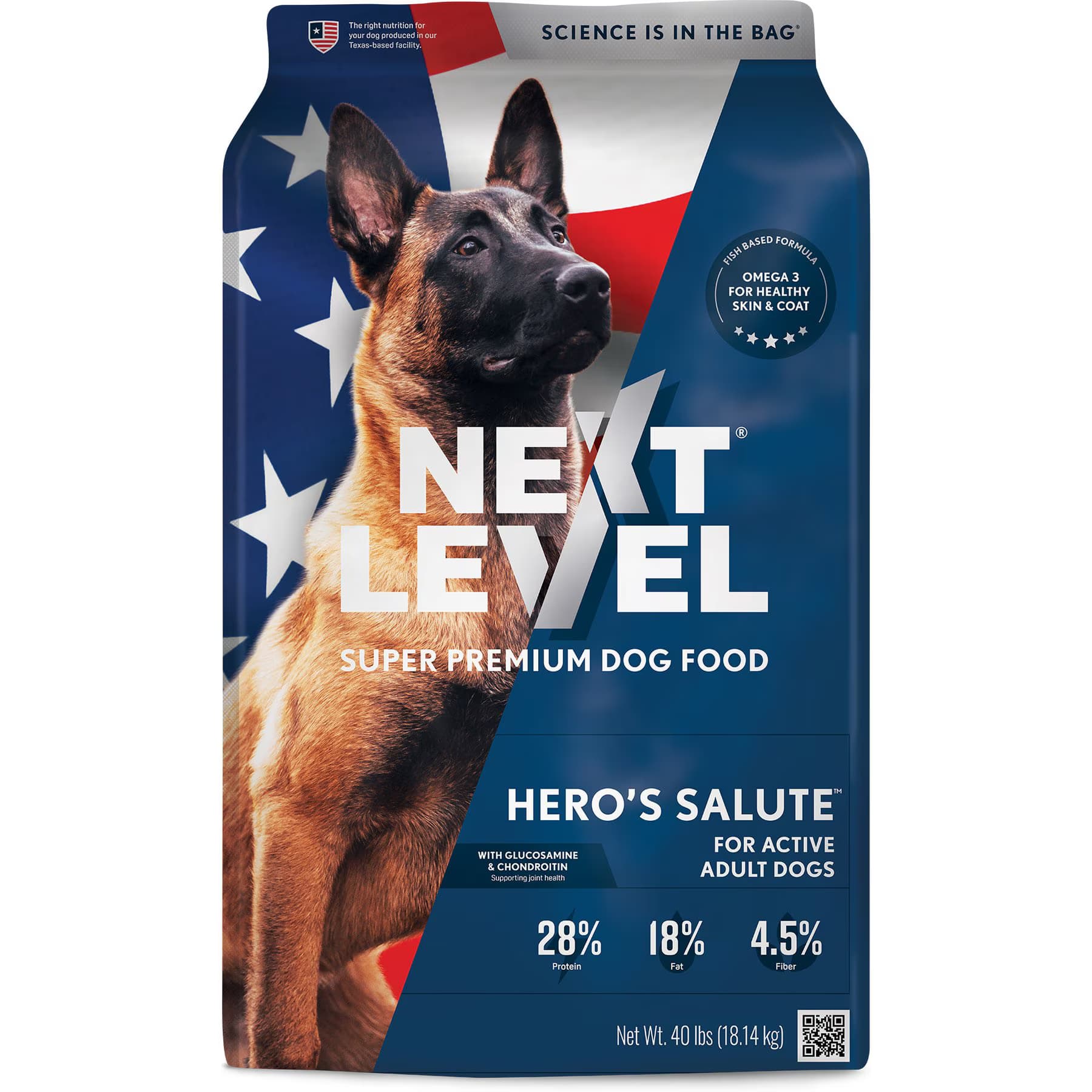 Next Level Super Premium Pet Food Next Level Super Premium Pet Food Hero’s Salute Active Adult Gluten-Free Sea Food & Fish Dry Dog Food