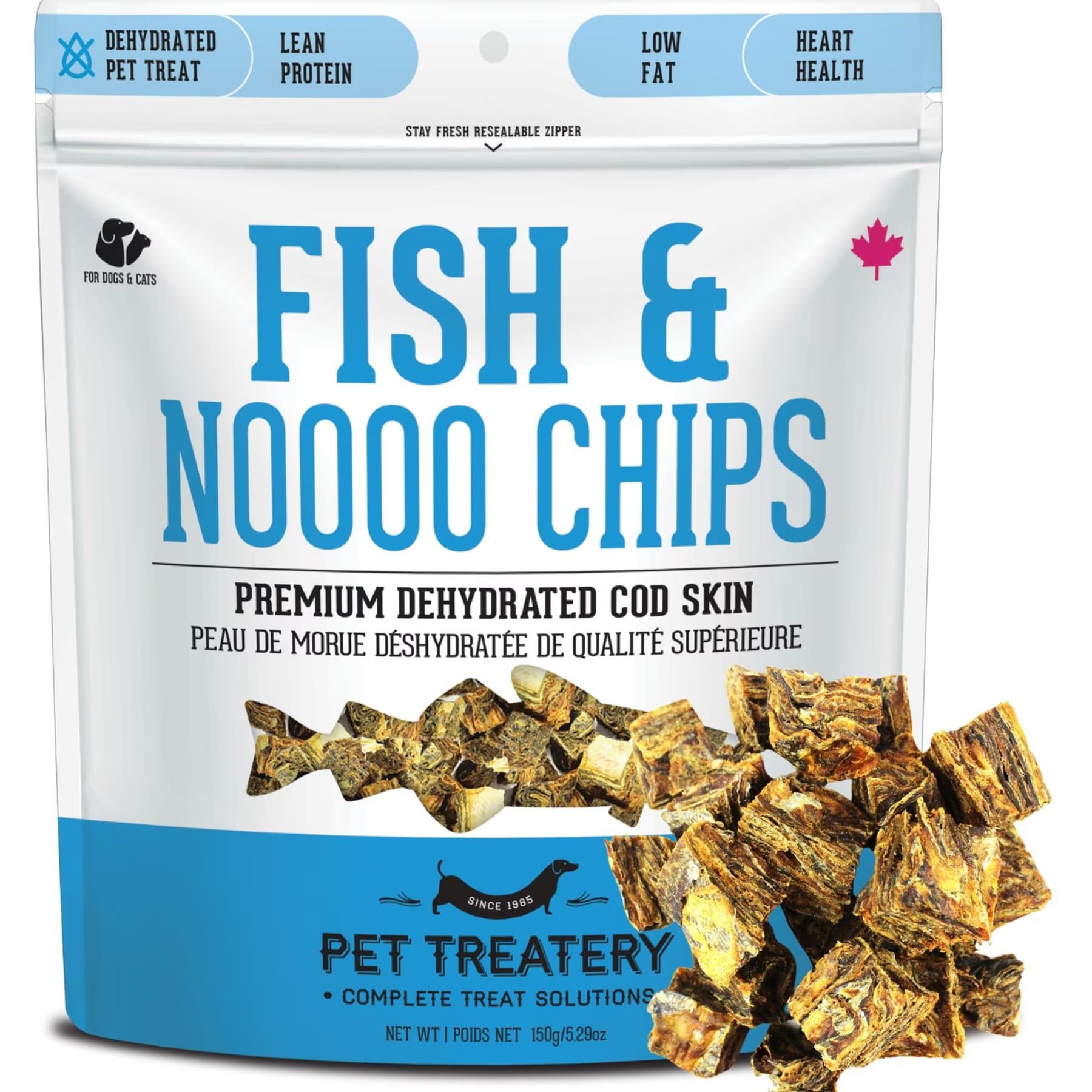 The Granville Island Pet Treatery The Granville Island Pet Treatery Fish & Noooo Chips Dehydrated Wild Cod Skin Dog Treats