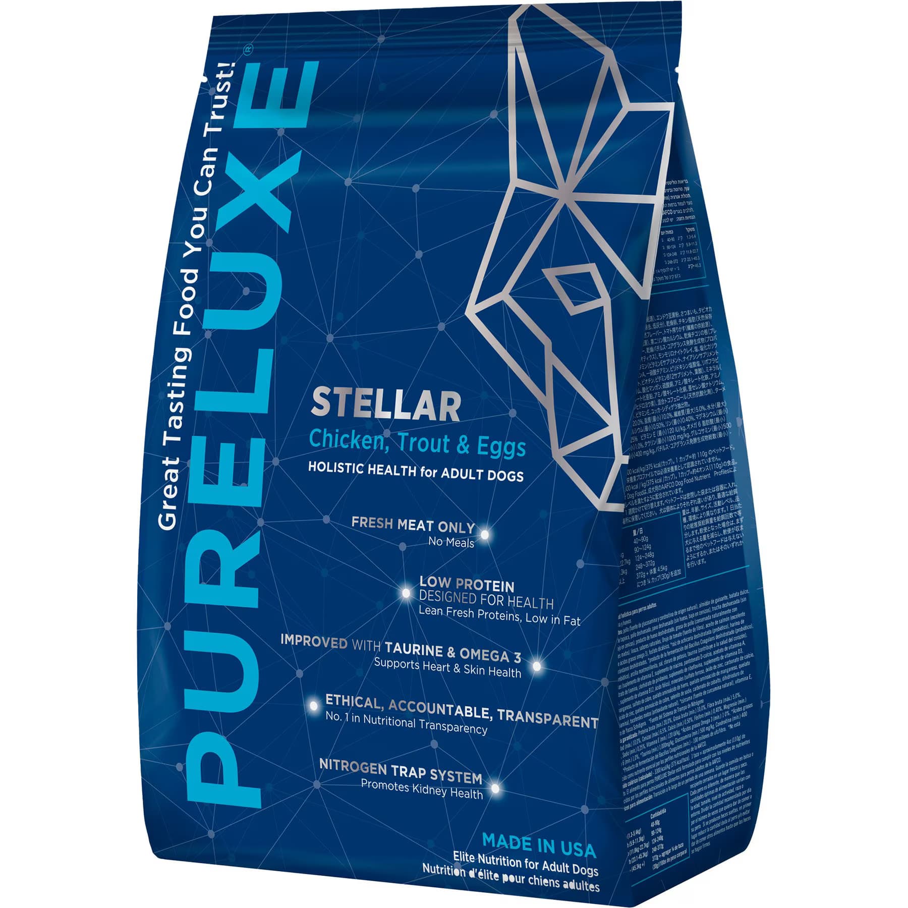 Pureluxe Elite Nutrition Pureluxe Elite Nutrition Stellar Low Protein & Fat Chicken, Trout & Eggs Dry Dog Food