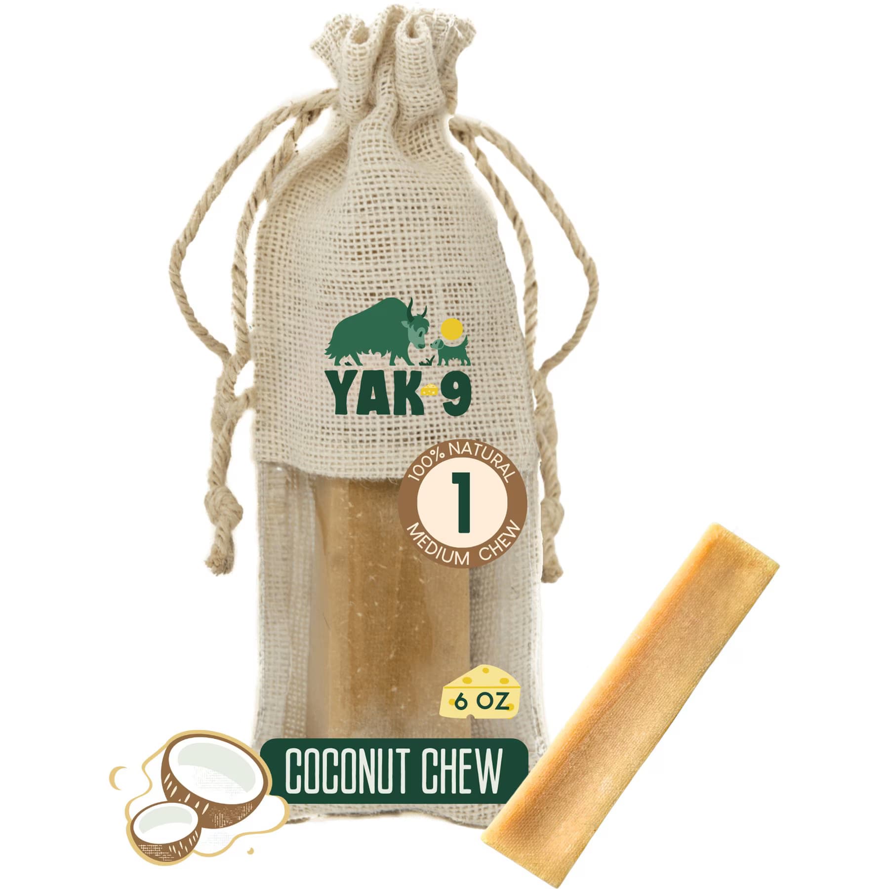 Yak9 Chews Coconut Yak Chew Dog Treats — view 11