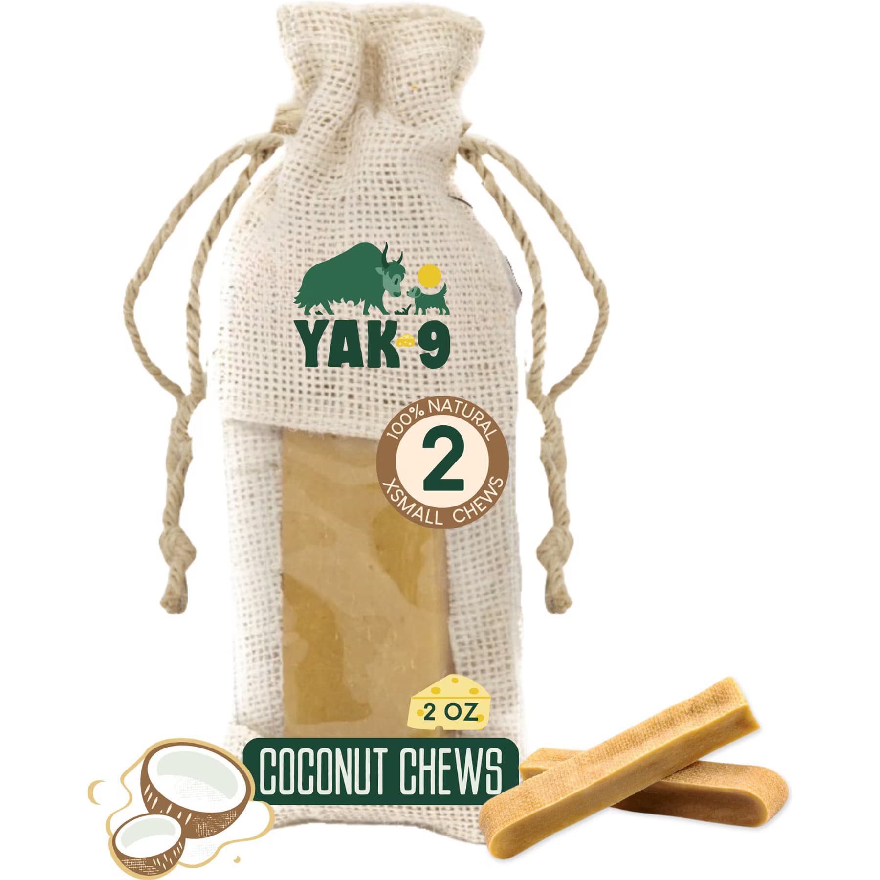 Yak9 Chews Yak9 Chews Coconut Yak Chew Dog Treats