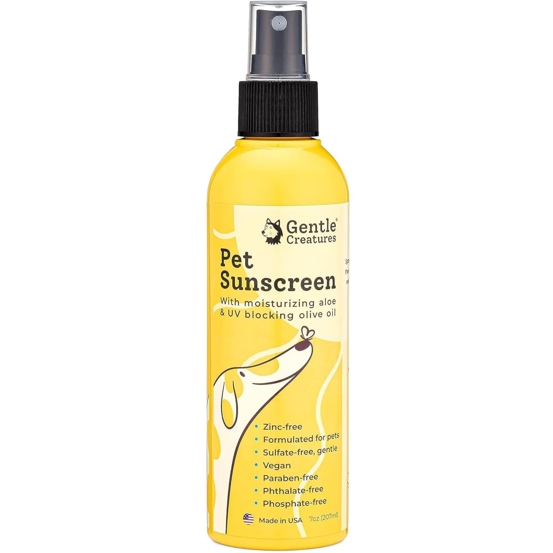 Gentle Creatures Gentle Creatures Pet Sunscreen with Aloe & Olive Oil Dog & Cat Sunscreen, 7-fl oz bottle