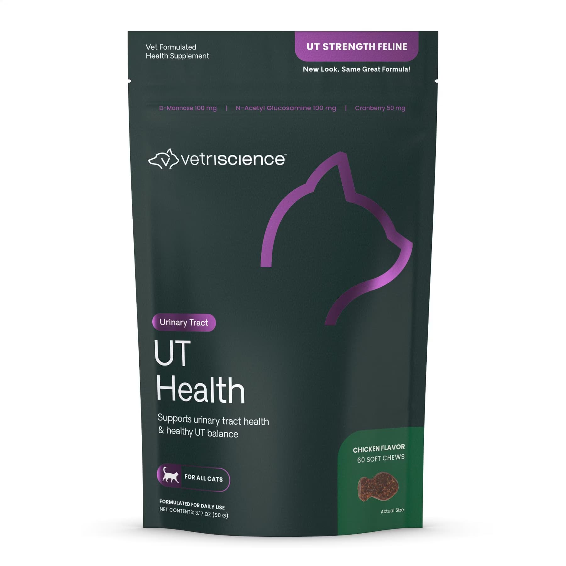 VetriScience VetriScience UT Strength Feline Chicken Liver Flavored Soft Chews Urinary Supplement for Cats