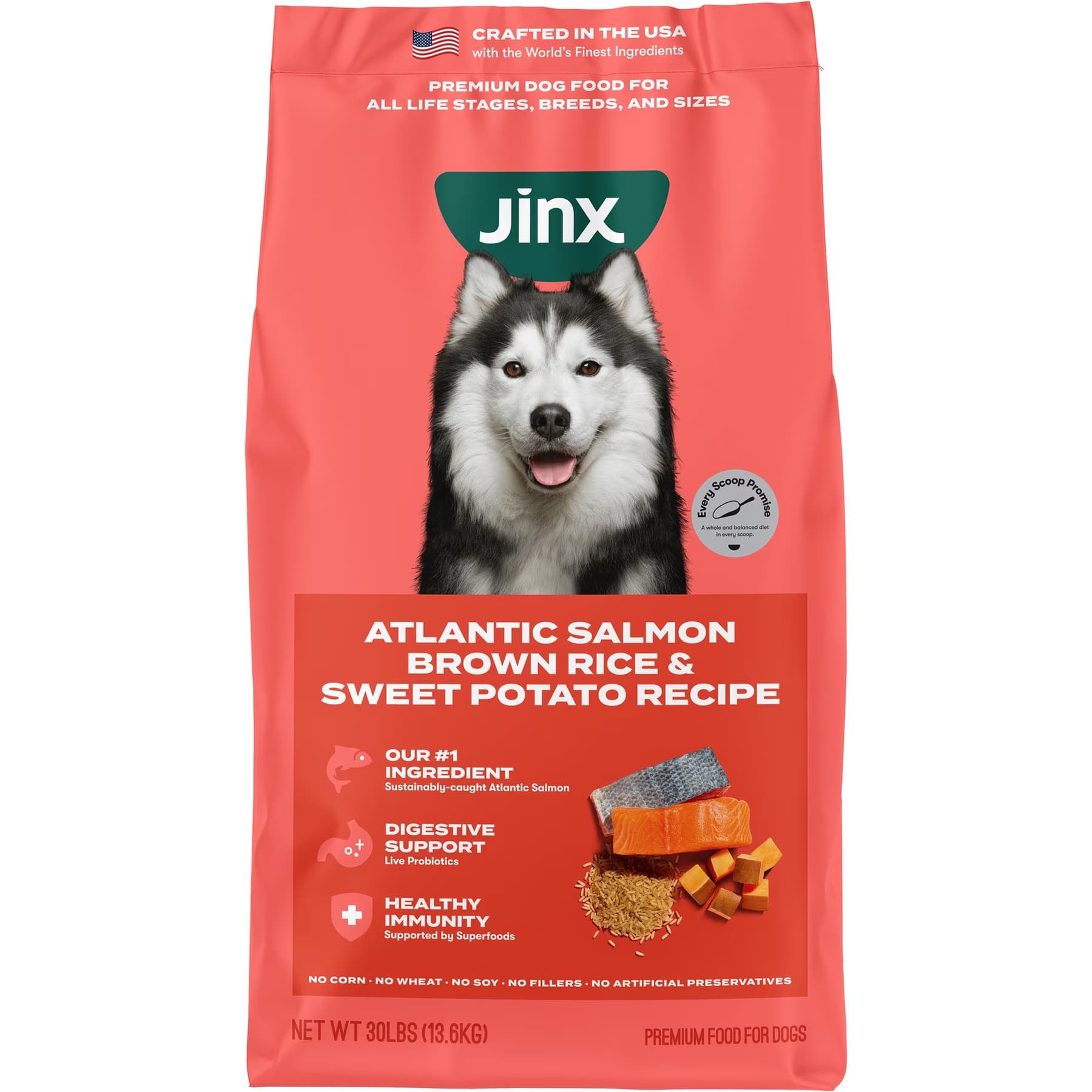 Jinx Salmon, Brown Rice & Sweet Potato ALS Kibble Dog Dry Food — view 4