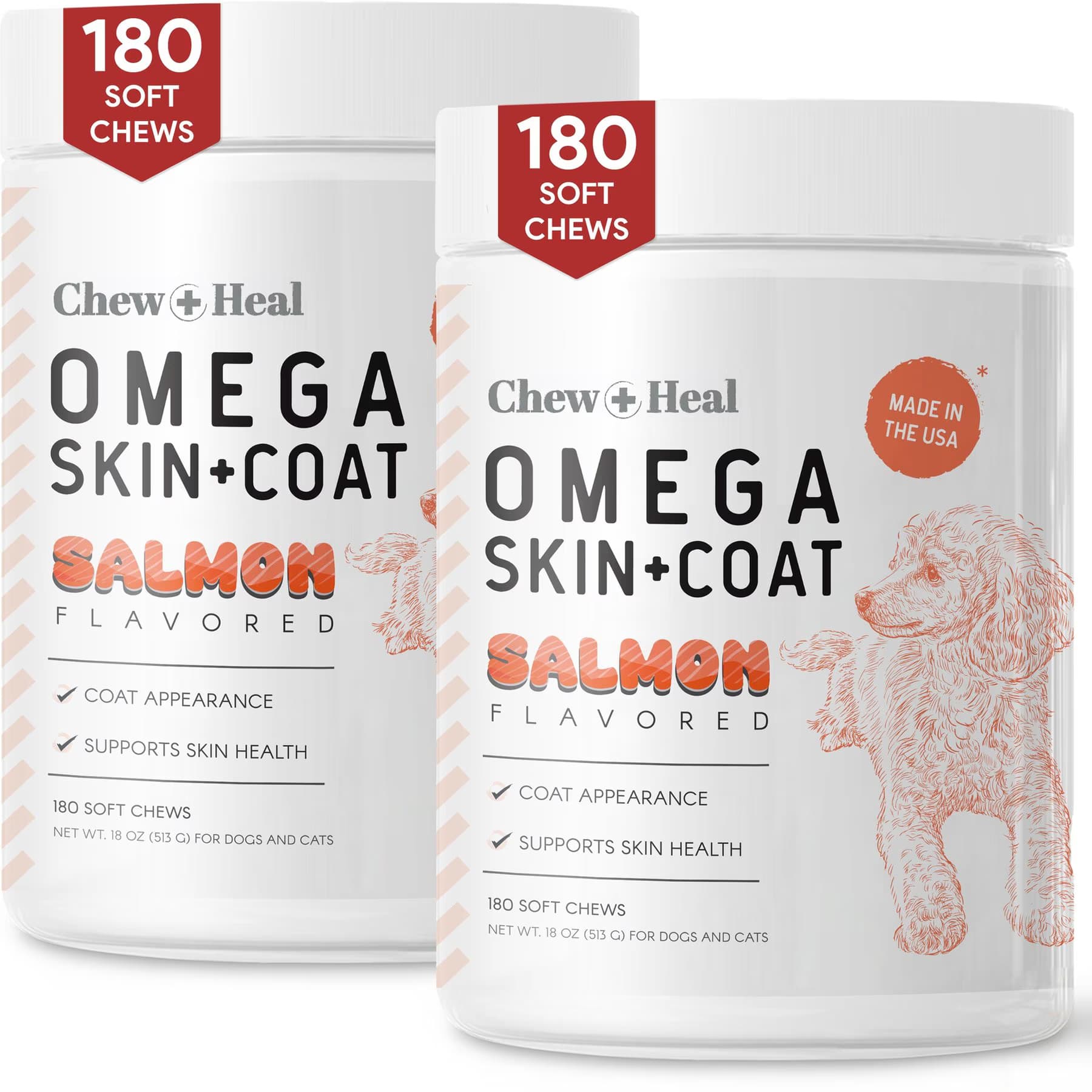 Chew + Heal Chew + Heal Salmon Omega Skin & Coat Supplement for Dogs