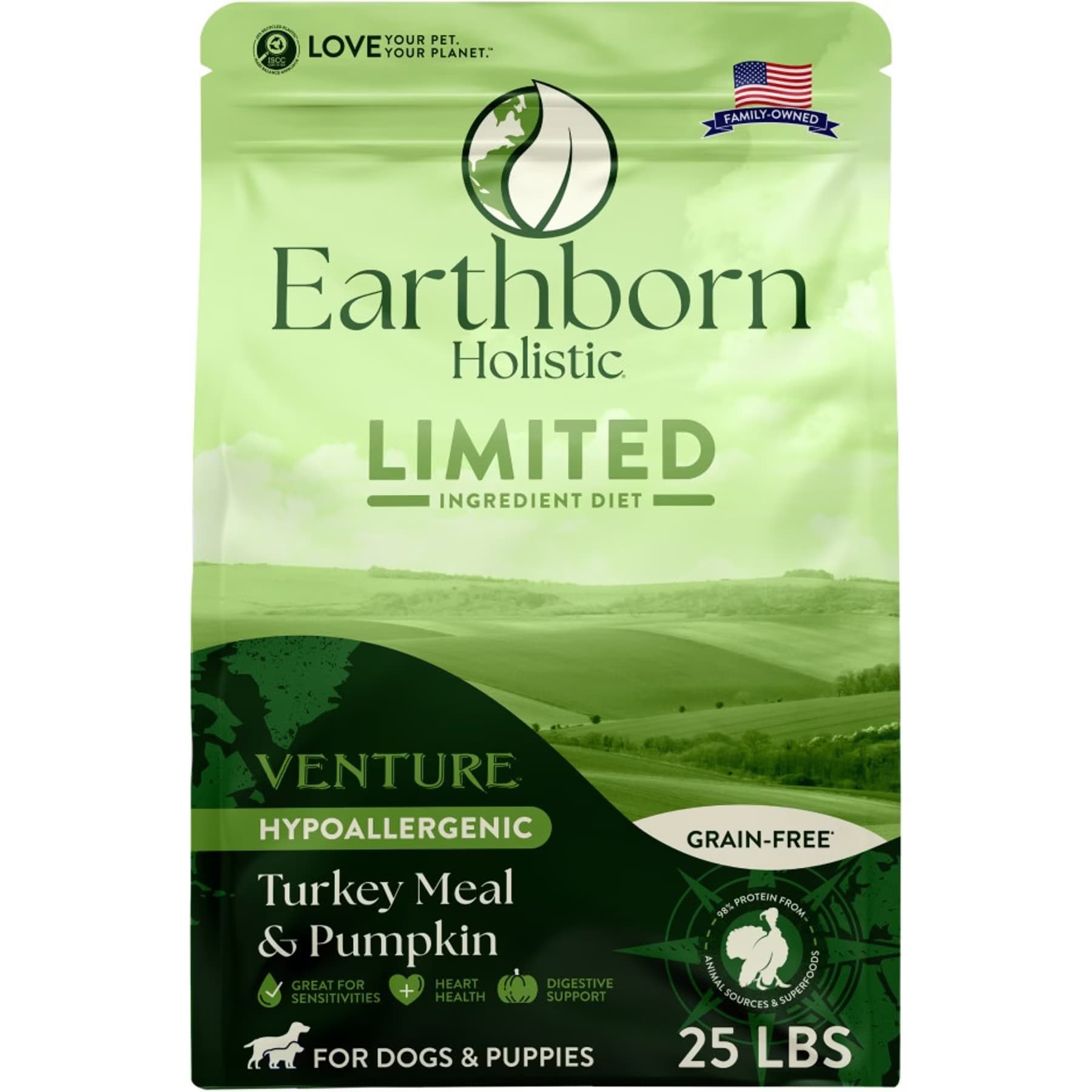 Earthborn Holistic Earthborn Holistic Venture Limited Ingredient Turkey Meal & Pumpkin Grain-Free Dry Dog Food
