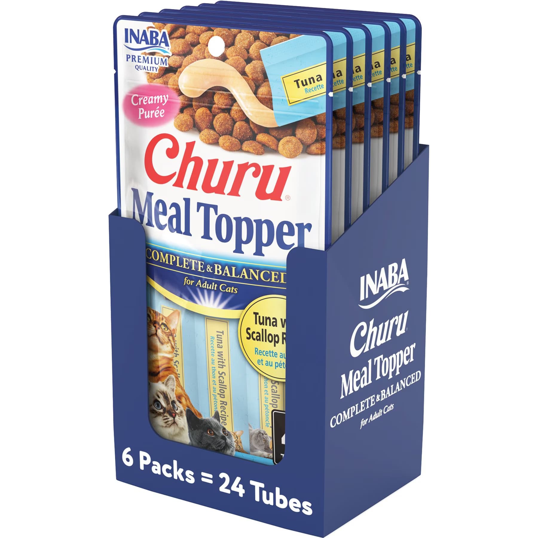 Inaba Inaba Churu Tuna with Scallop Recipe Grain-Free Cat Lickable Treats Food Topper