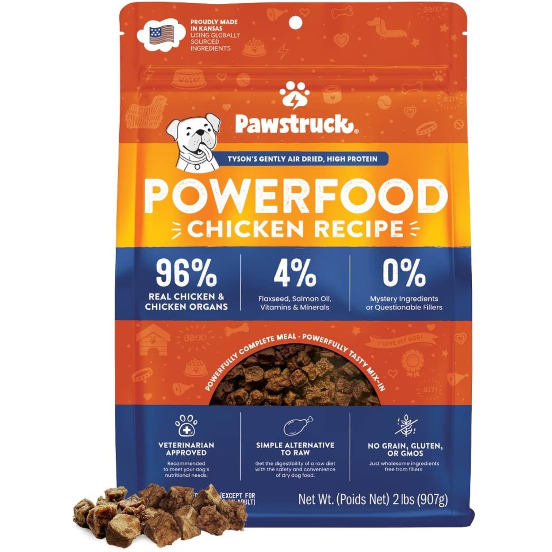 Pawstruck Pawstruck Chicken High Protein Grain-Free Air-Dried Dog Food, 160-oz bundle