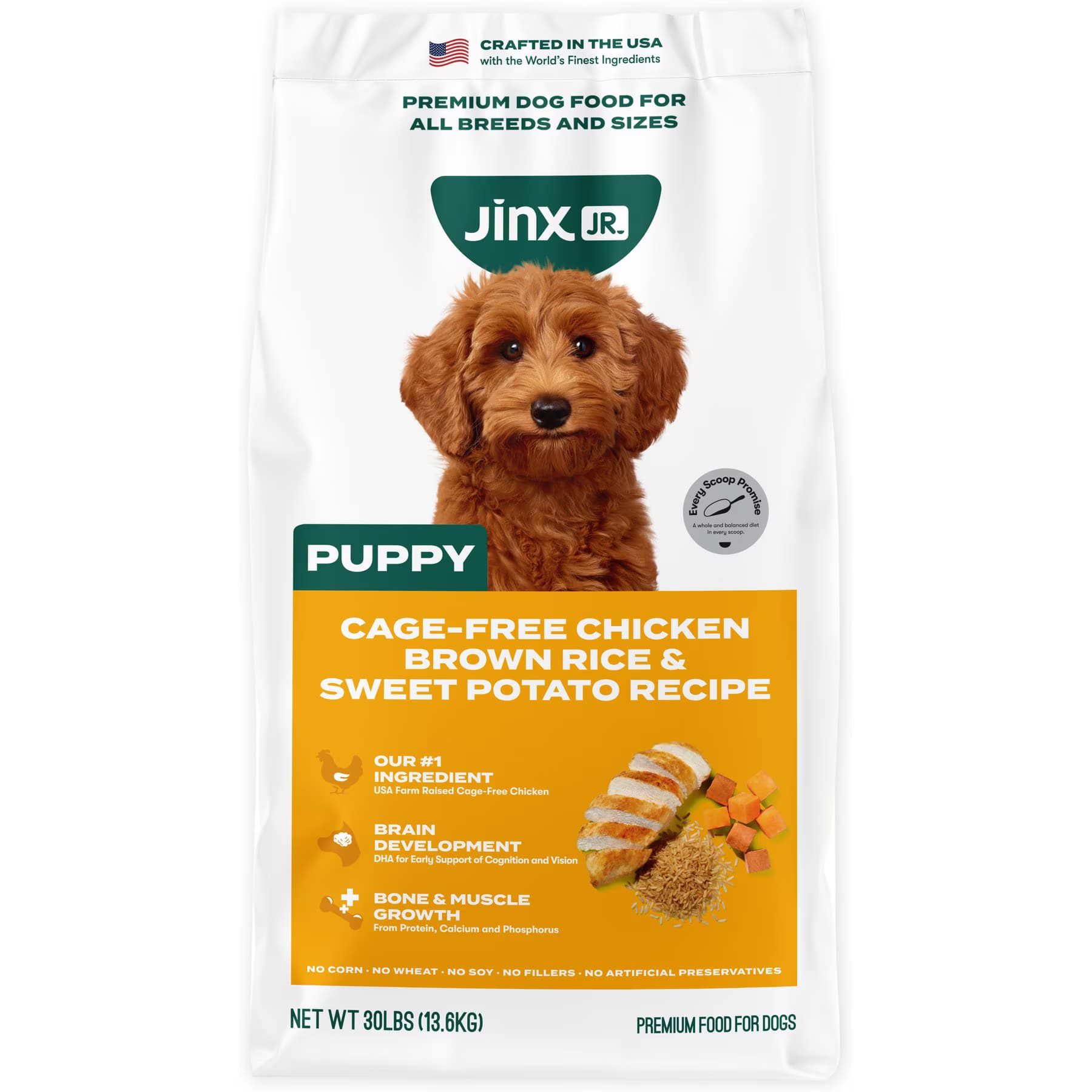 Jinx Jr Whole Grain Chicken Recipe Natural Dry Puppy Food, 24-lb bundle — view 2