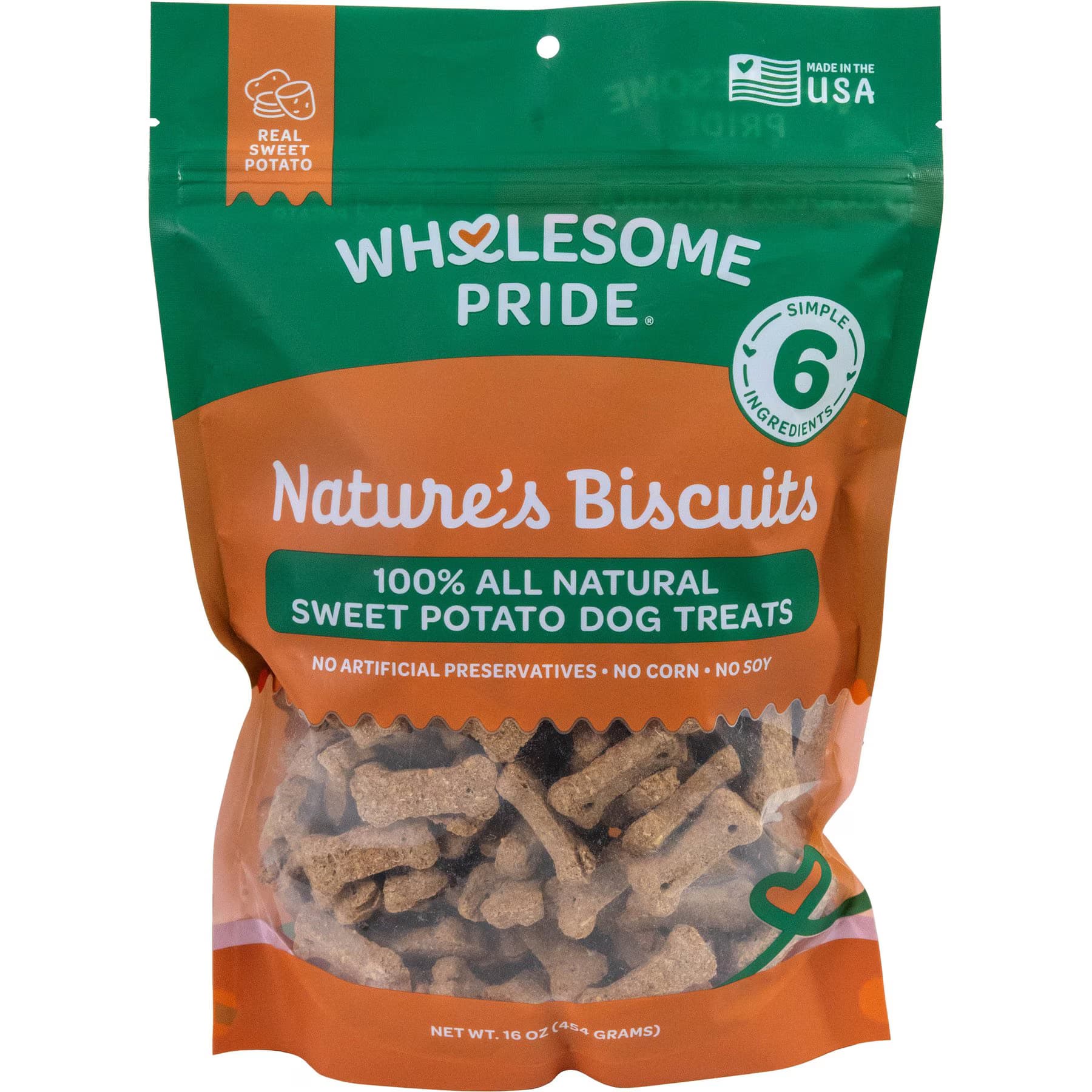Wholesome Pride Pet Treats Wholesome Pride Pet Treats Nature’s Biscuits Sweet Potato Mini Dog Crunchy Treats
