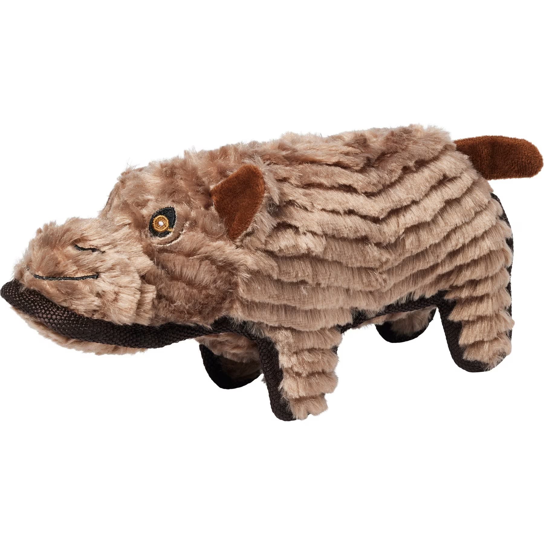 Spunky Pup Spunky Pup Tough Plush Dog Toy, Gray, Hippo