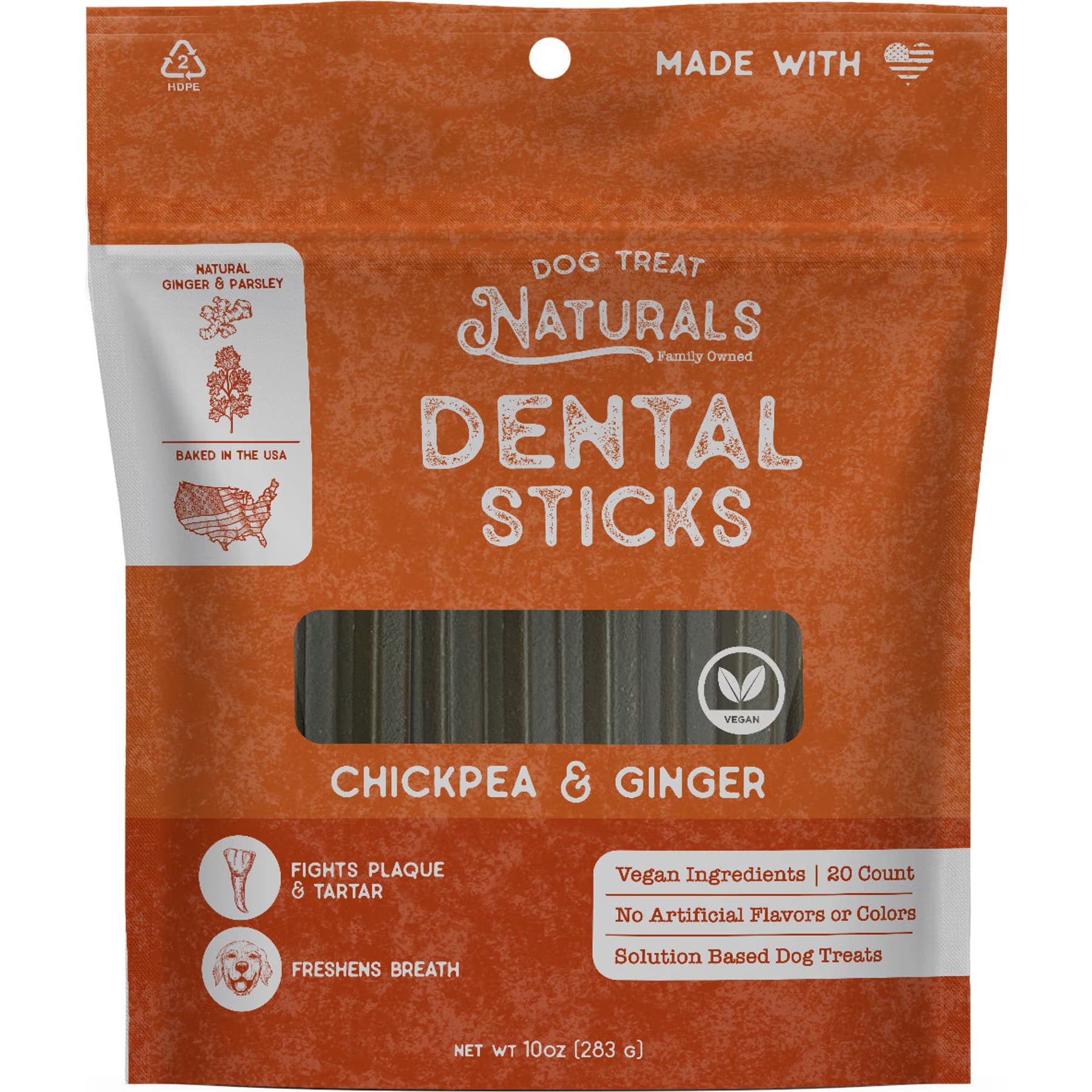 Dog Treat Naturals Dog Treat Naturals Dental Sticks Chickpea & Ginger Dog Treats