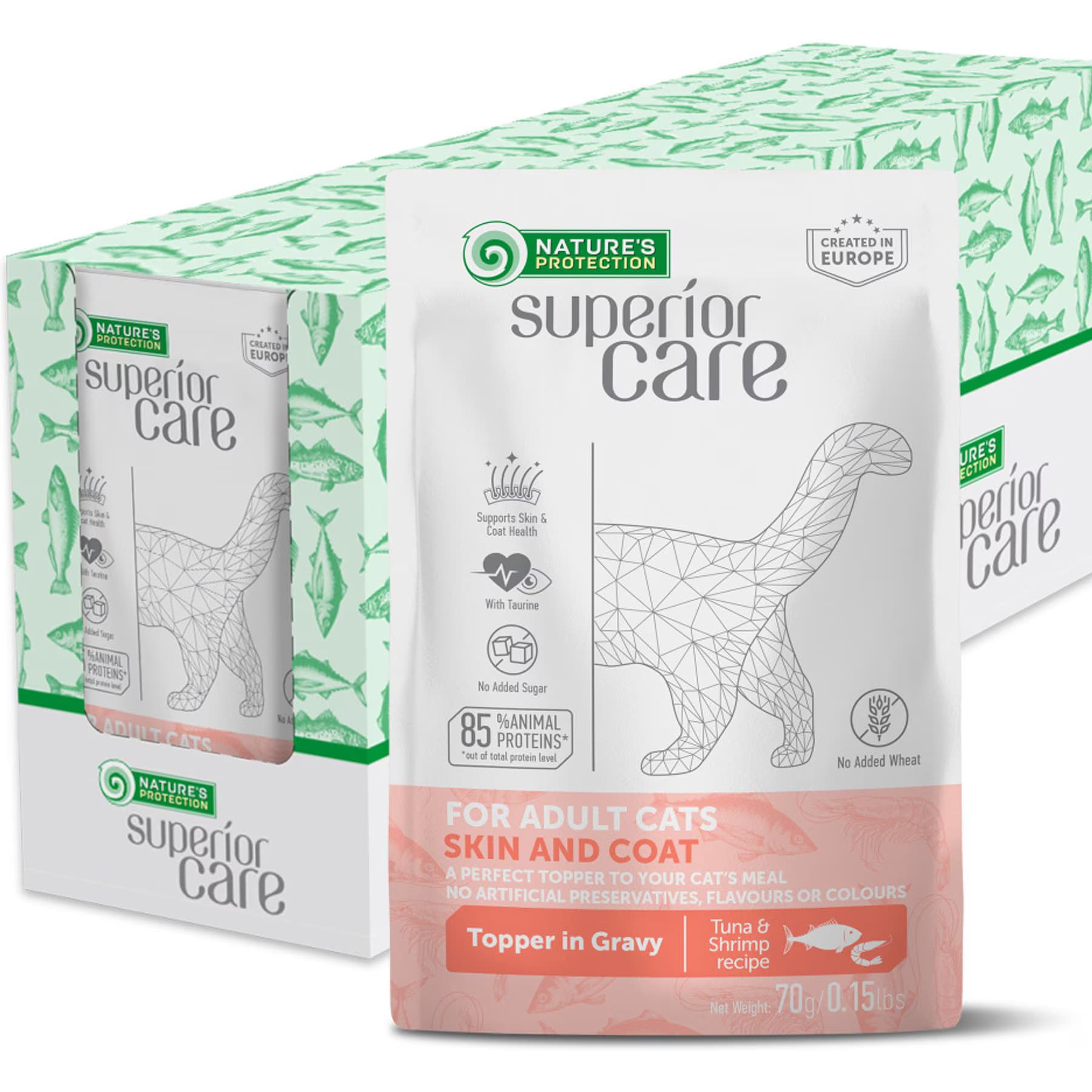Nature's Protection Nature’s Protection Superior Care Tuna & Shrimp Shredded Wet Cat Food Topper