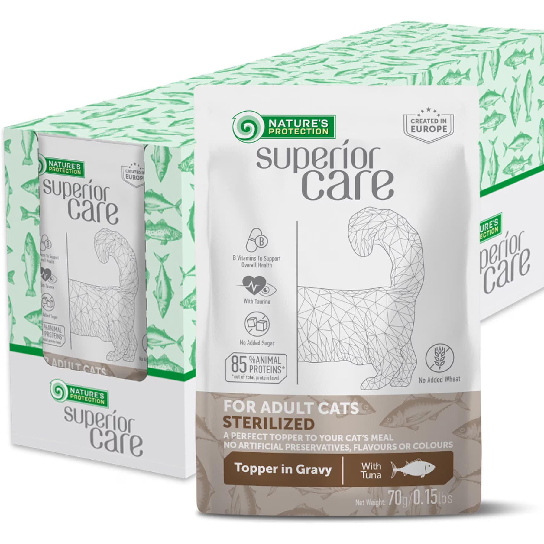 Nature's Protection Nature’s Protection Superior Care Tuna Multipack Shredded Wet Cat Food Topper