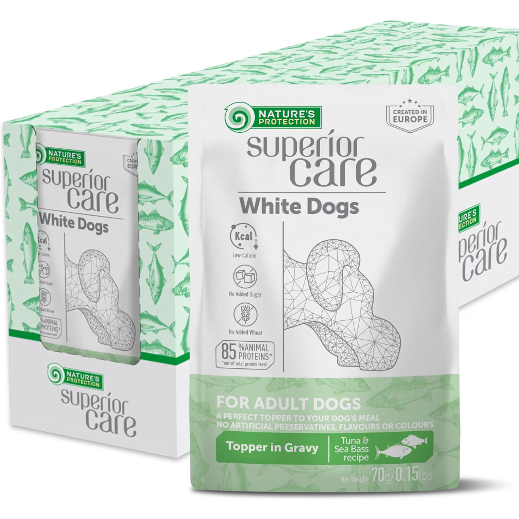 Nature's Protection Nature’s Protection Superior Care Adult Low Calorie Tuna & Sea Bass Wet Dog Food Topper